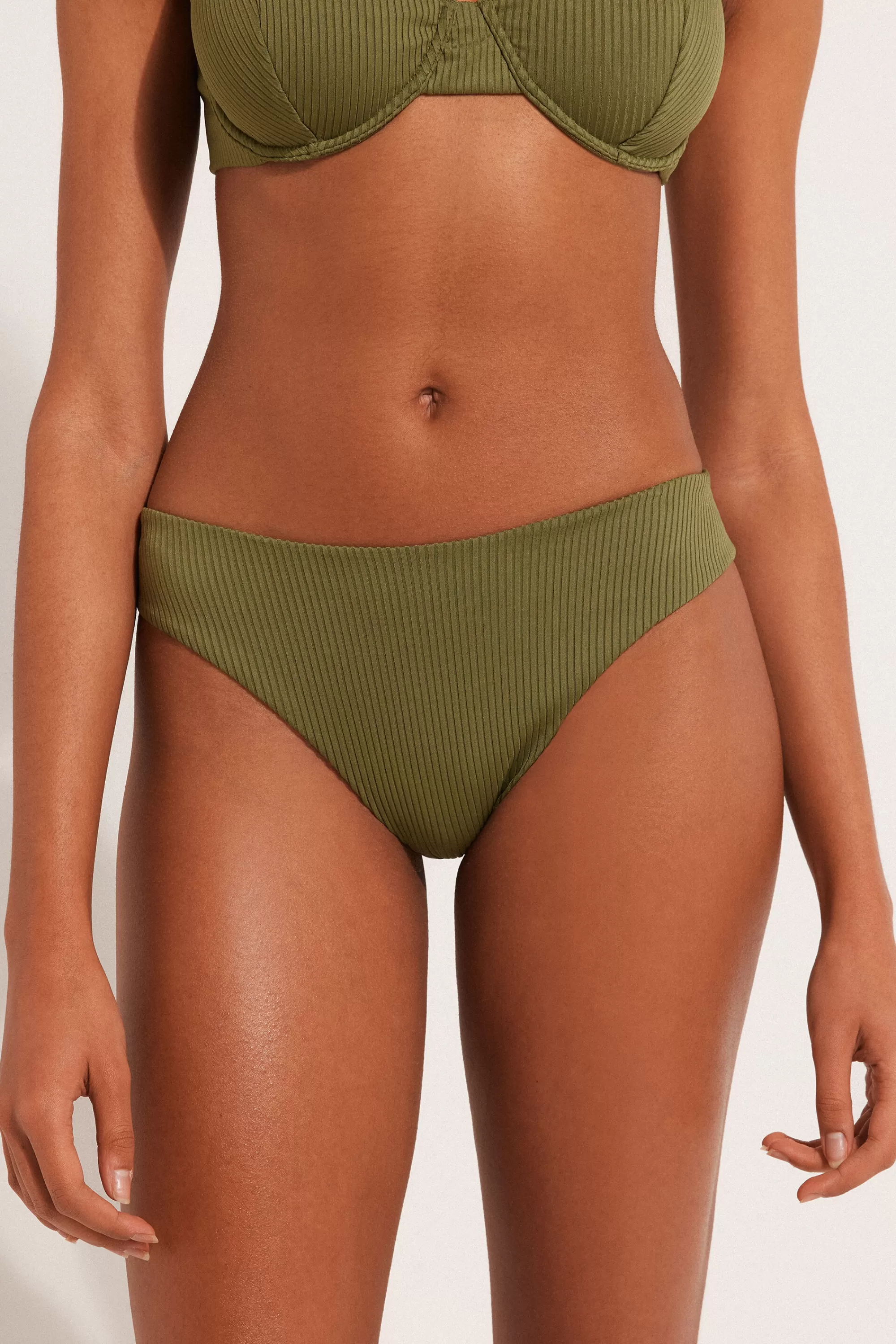 Cheap Bikini Brasiliano Sgambato Stondato Microfibra Riciclata Costine - Brasiliano - Donna | Bikini | Bikini Slip