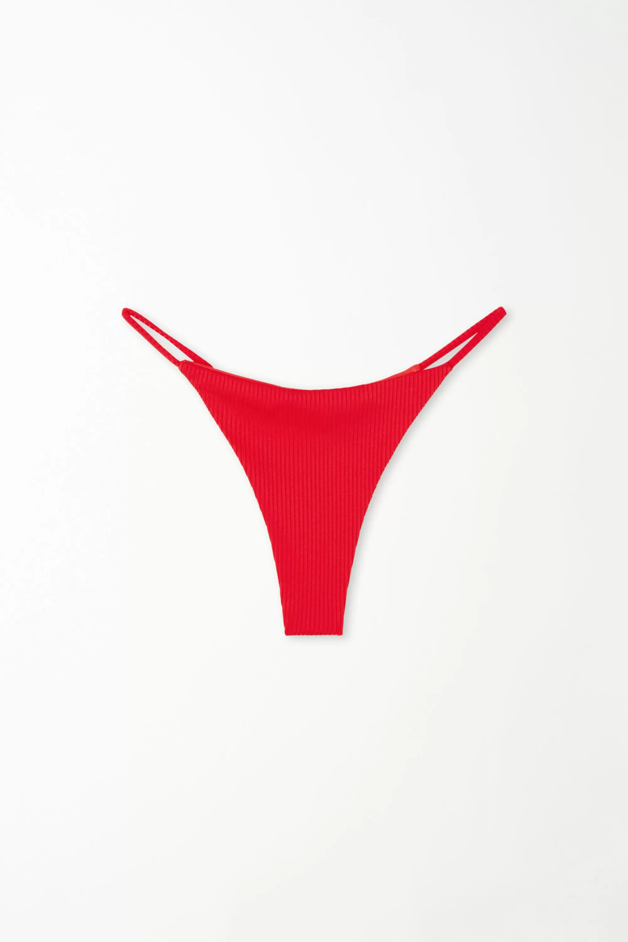 Shop Bikini Perizoma Con Fianchetto A Tanga Microfibra Riciclata Costine - Brasiliano - Donna | Bikini | Bikini Slip