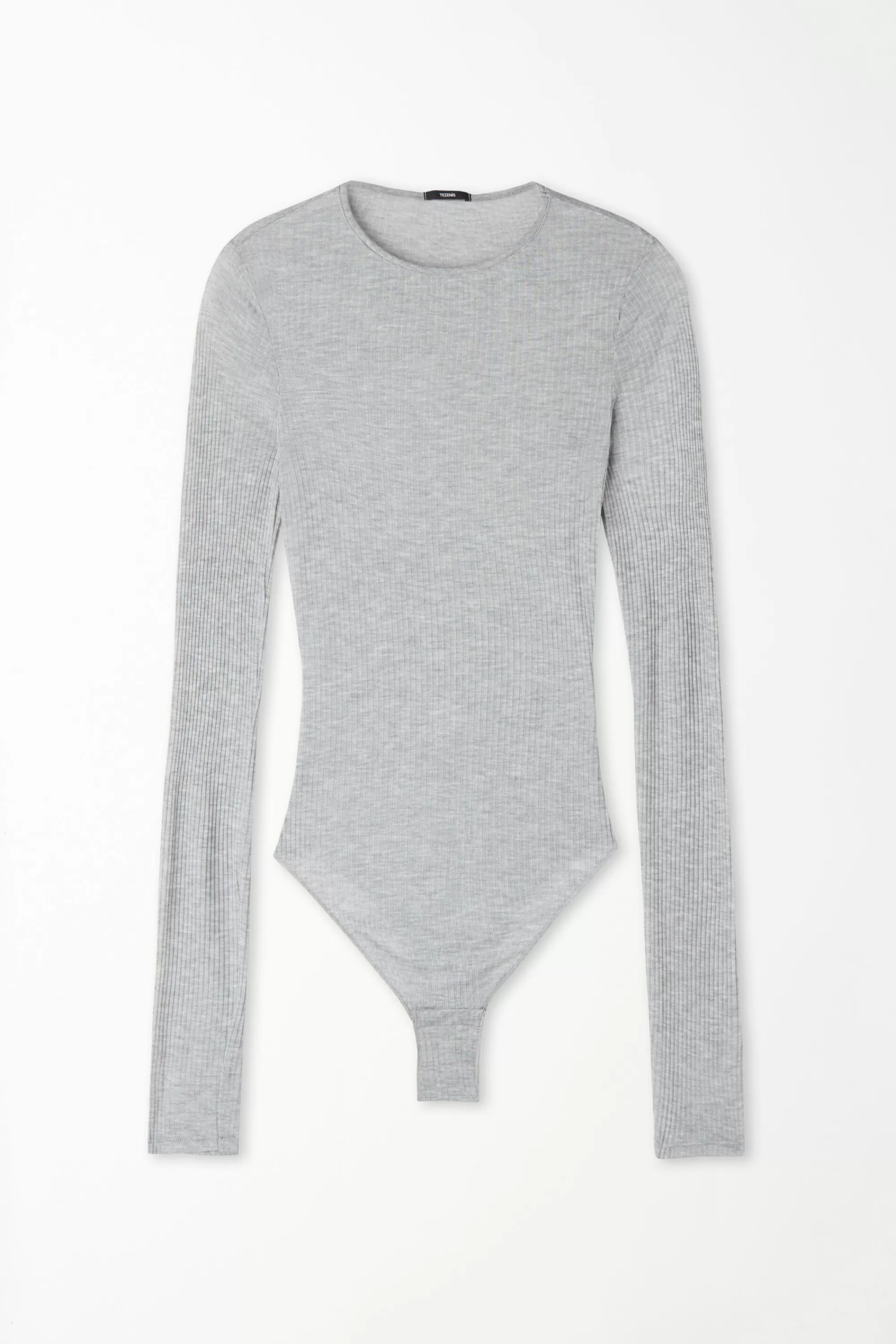 Clearance Body Manica Lunga Girocollo Viscosa Ultraleggera A Costine - Body - Donna | Body | Maglie maniche lunghe