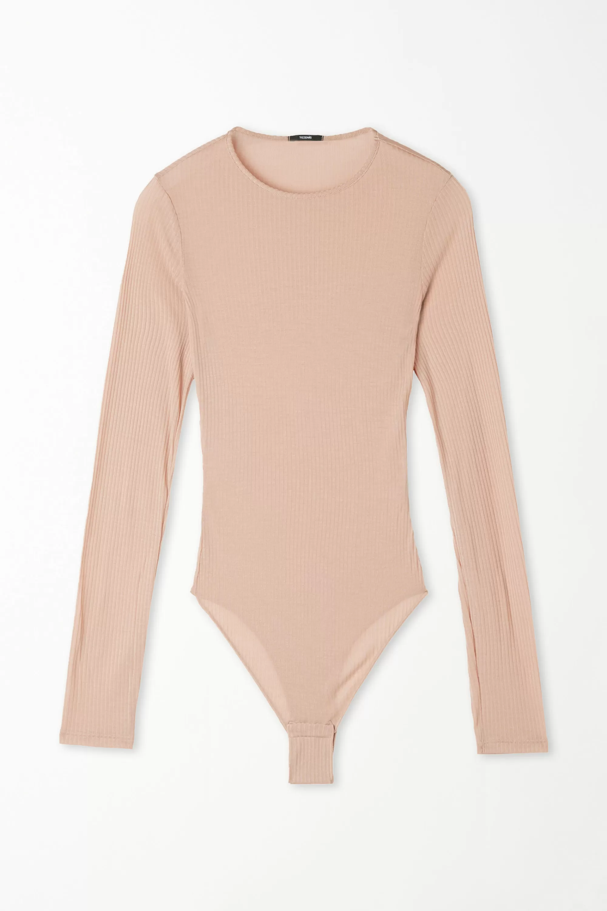 Fashion Body Manica Lunga Girocollo Viscosa Ultraleggera A Costine - Body - Donna | Body | Maglie maniche lunghe
