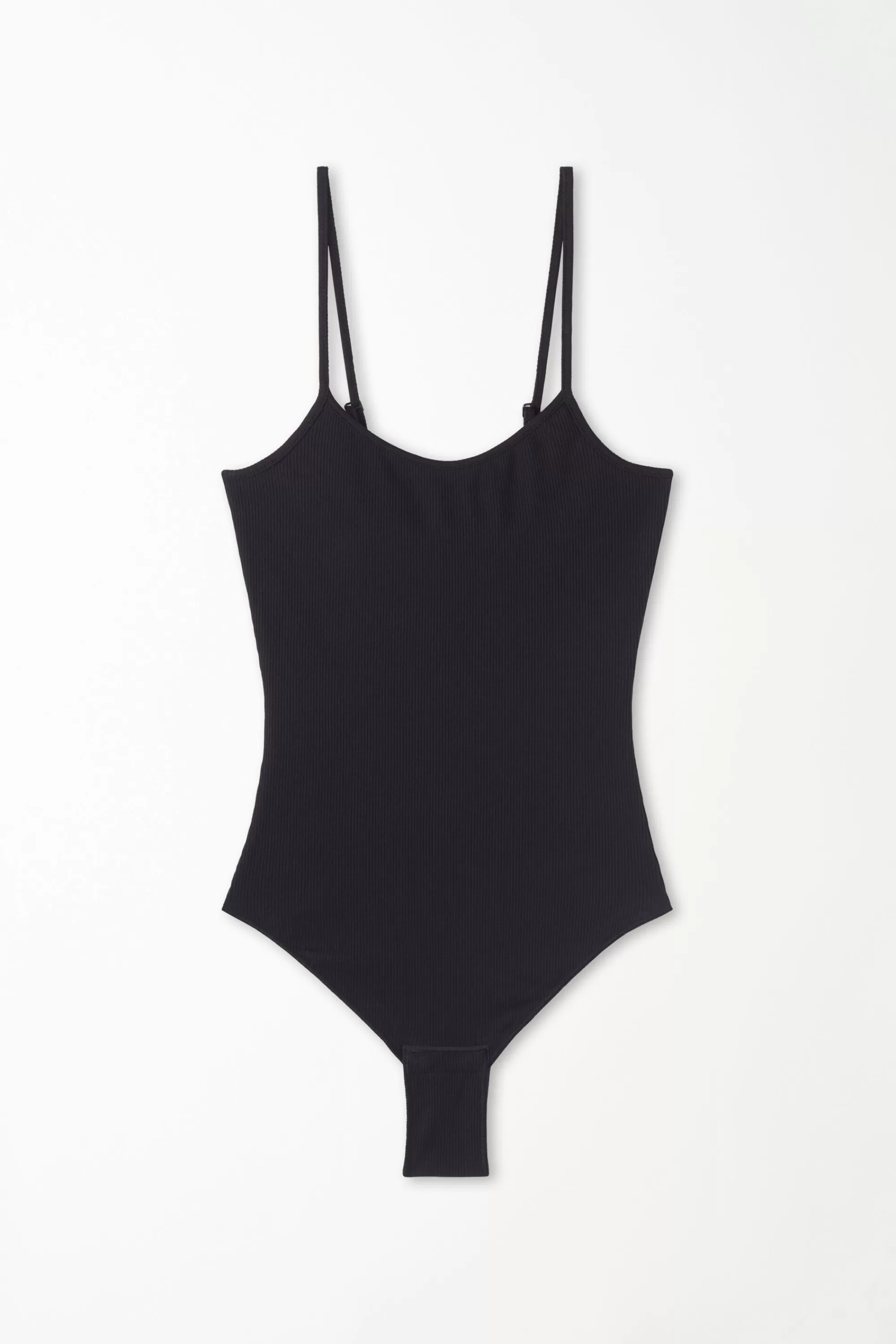 Shop Body Spalline Sottili In Cotone A Costine - Body - Donna | Body | Lingerie