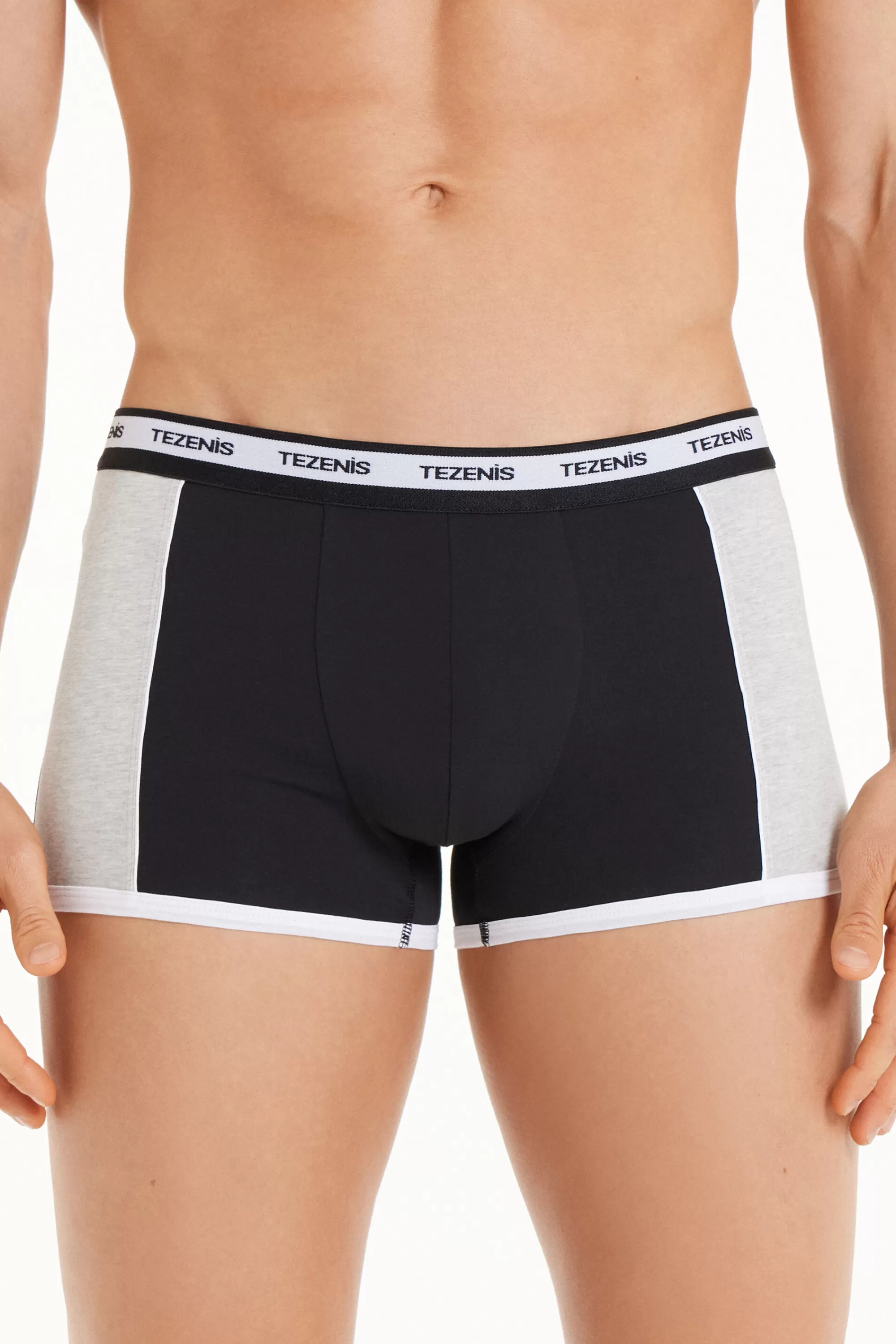 Discount Boxer Cotone Bicolore Con Elastico Logato - Boxer - Uomo | Boxer