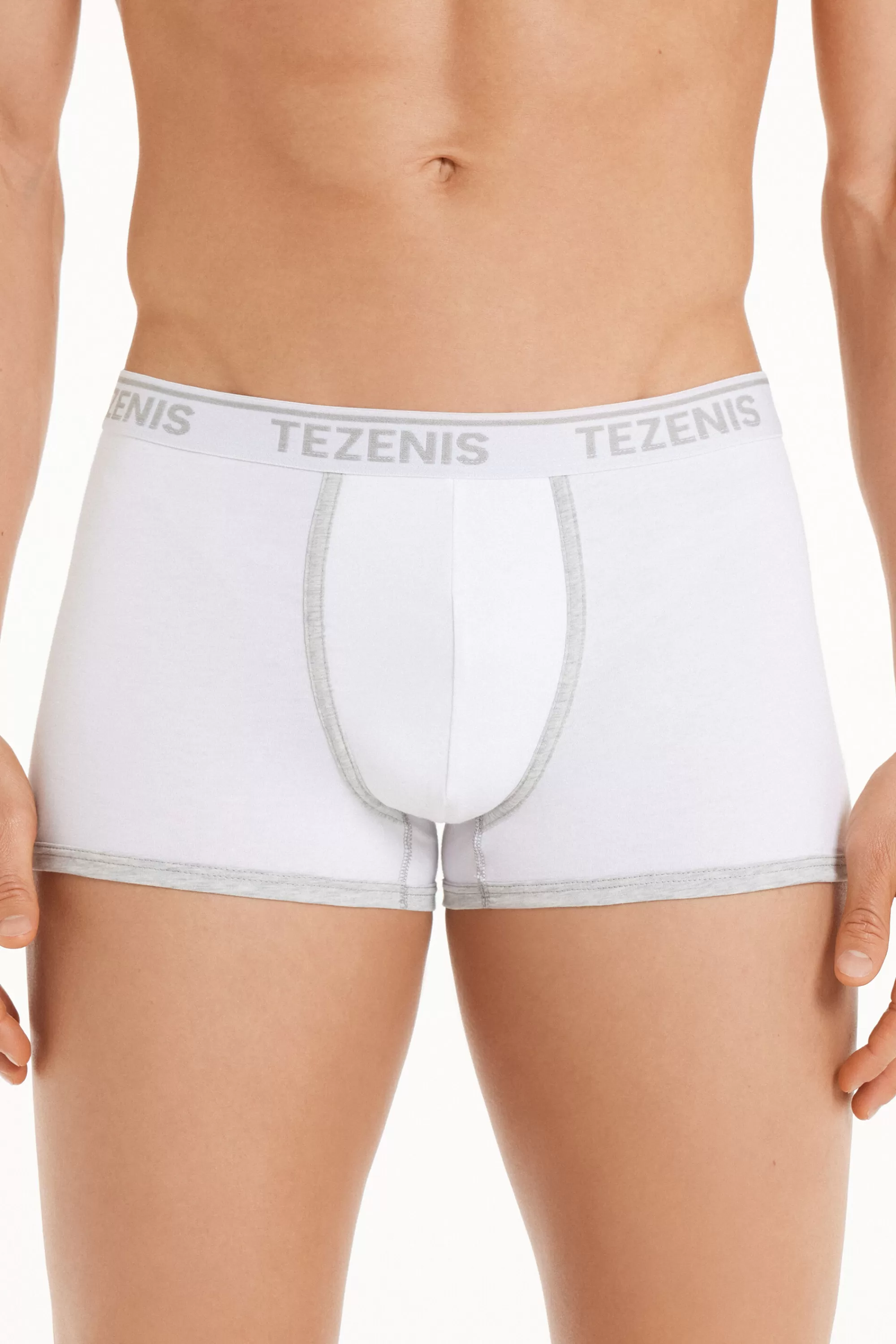 Shop Boxer In Cotone Bordi A Contrasto Con Logo - Boxer - Uomo | Boxer
