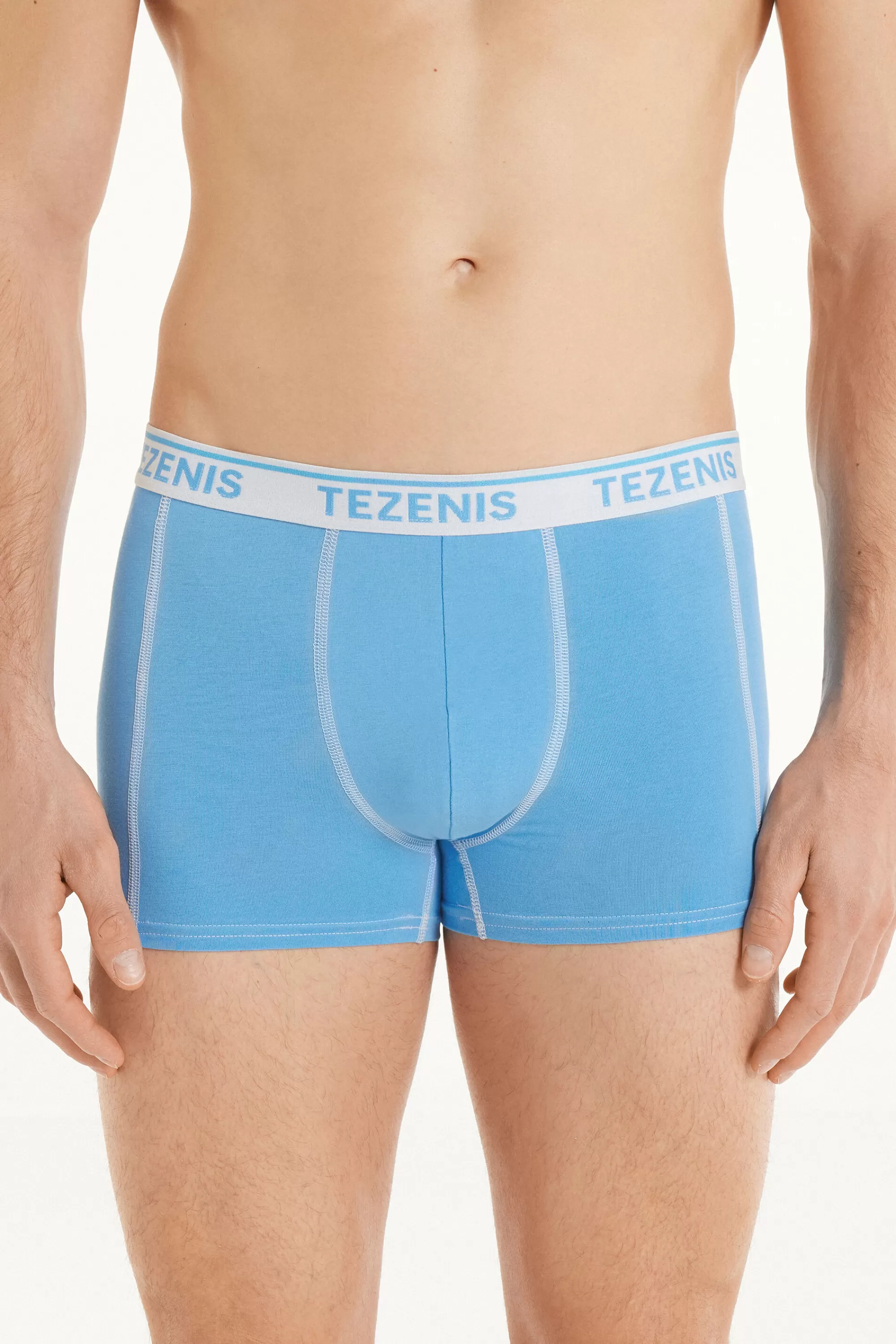 Fashion Boxer In Cotone Cuciture A Contrasto Con Logo - Boxer - Uomo | Boxer