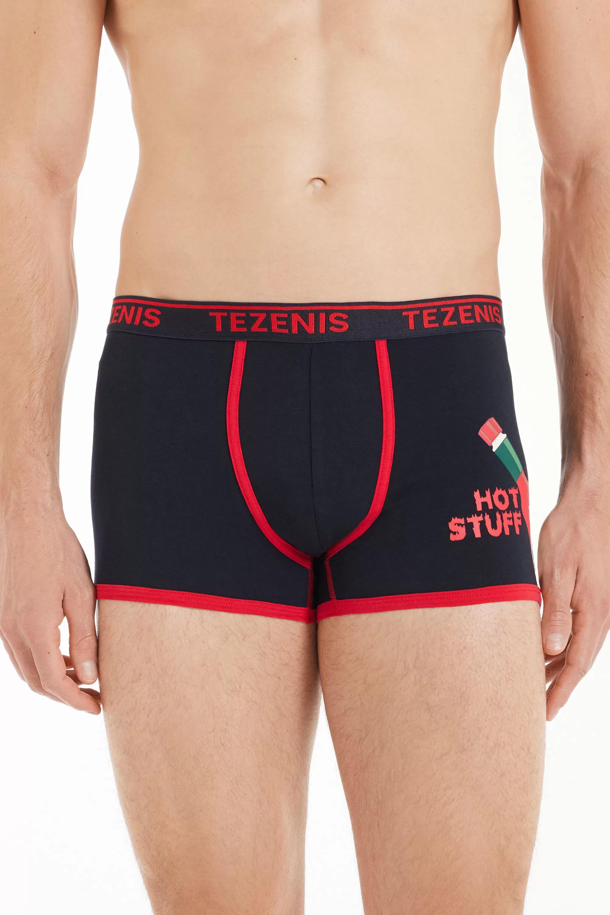 Flash Sale Boxer In Cotone Stampato Bordi A Contrasto Con Logo - Boxer - Uomo | Boxer