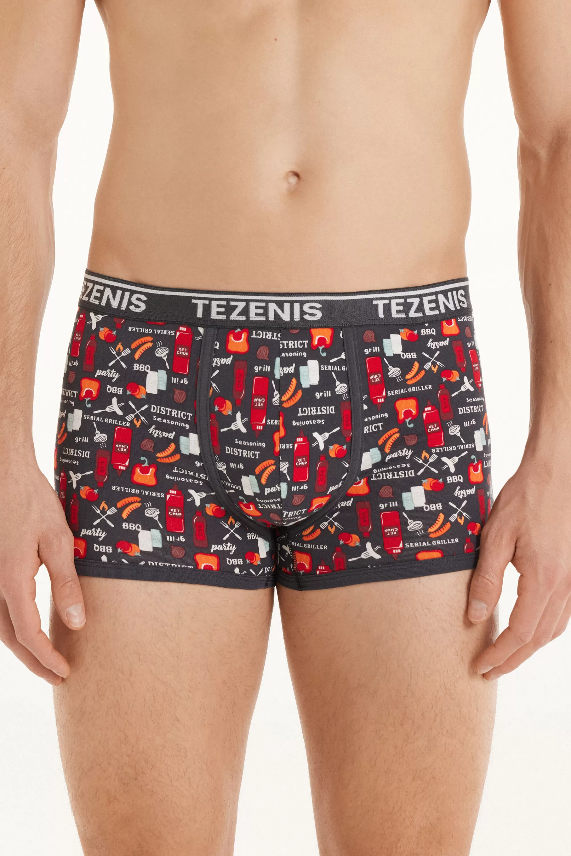 Cheap Boxer In Cotone Stampato Bordi A Contrasto Con Logo - Boxer - Uomo | Boxer