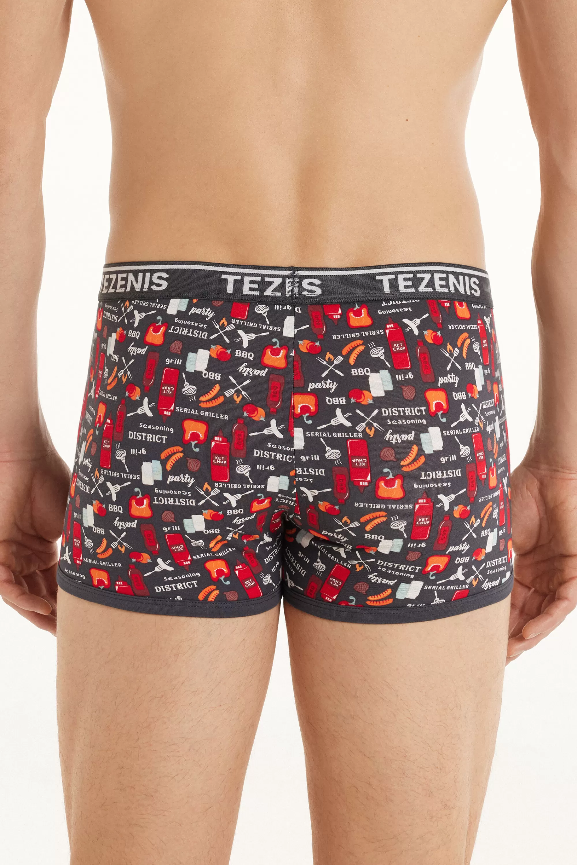 Cheap Boxer In Cotone Stampato Bordi A Contrasto Con Logo - Boxer - Uomo | Boxer