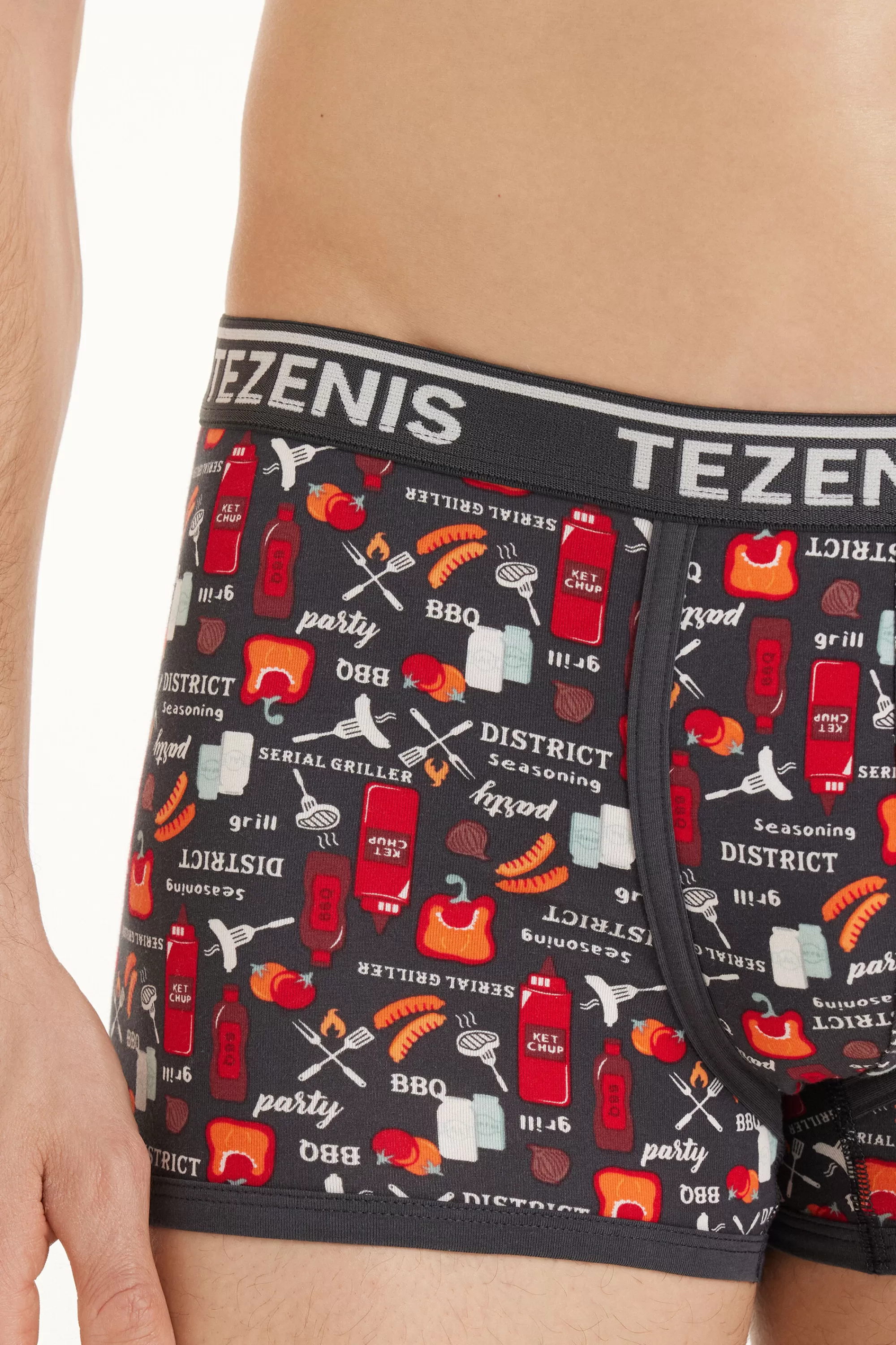 Cheap Boxer In Cotone Stampato Bordi A Contrasto Con Logo - Boxer - Uomo | Boxer