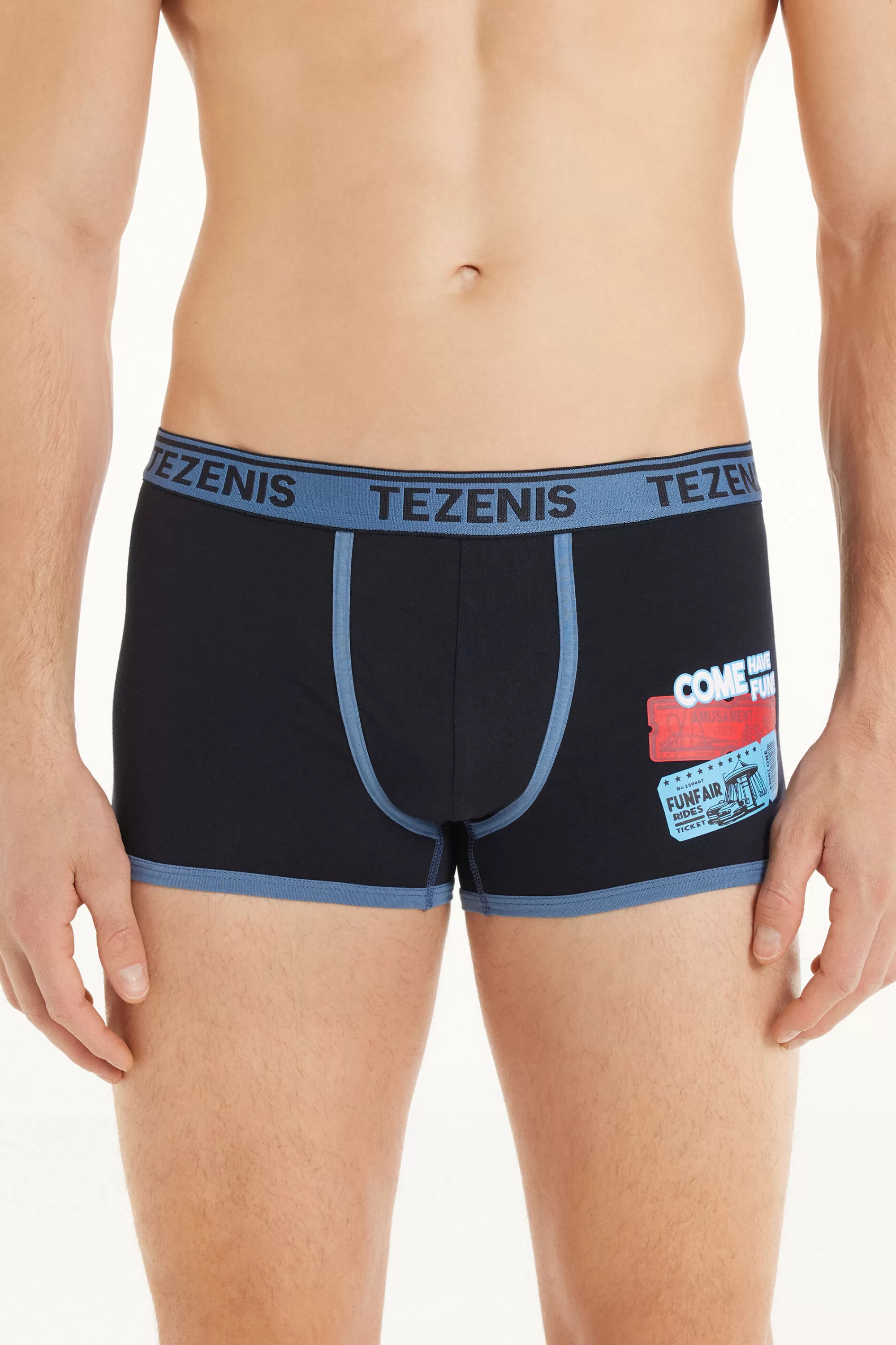 Best Boxer In Cotone Stampato Bordi A Contrasto Con Logo - Boxer - Uomo | Boxer
