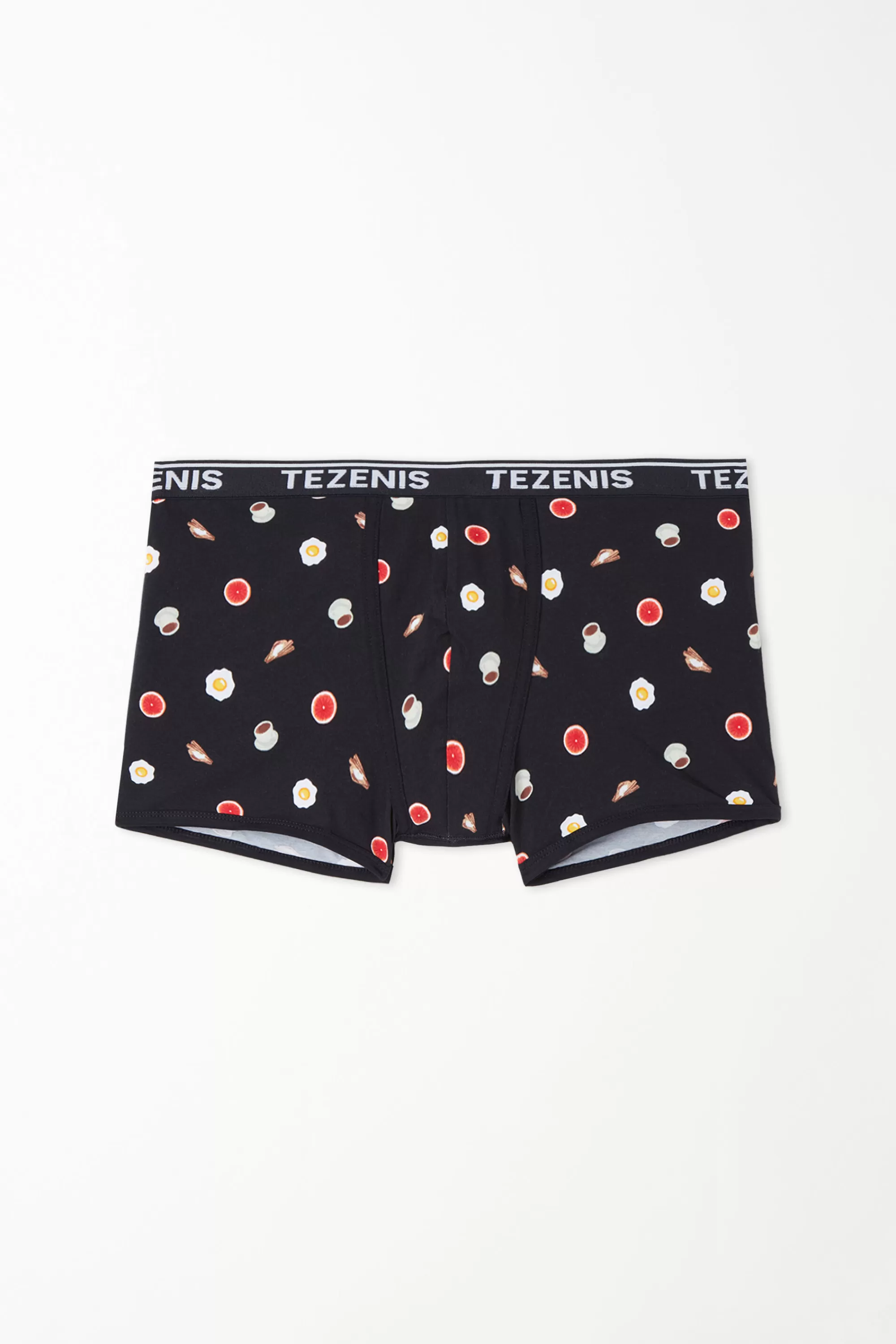 Shop Boxer In Cotone Stampato Bordi A Contrasto Con Logo - Boxer - Uomo | Boxer