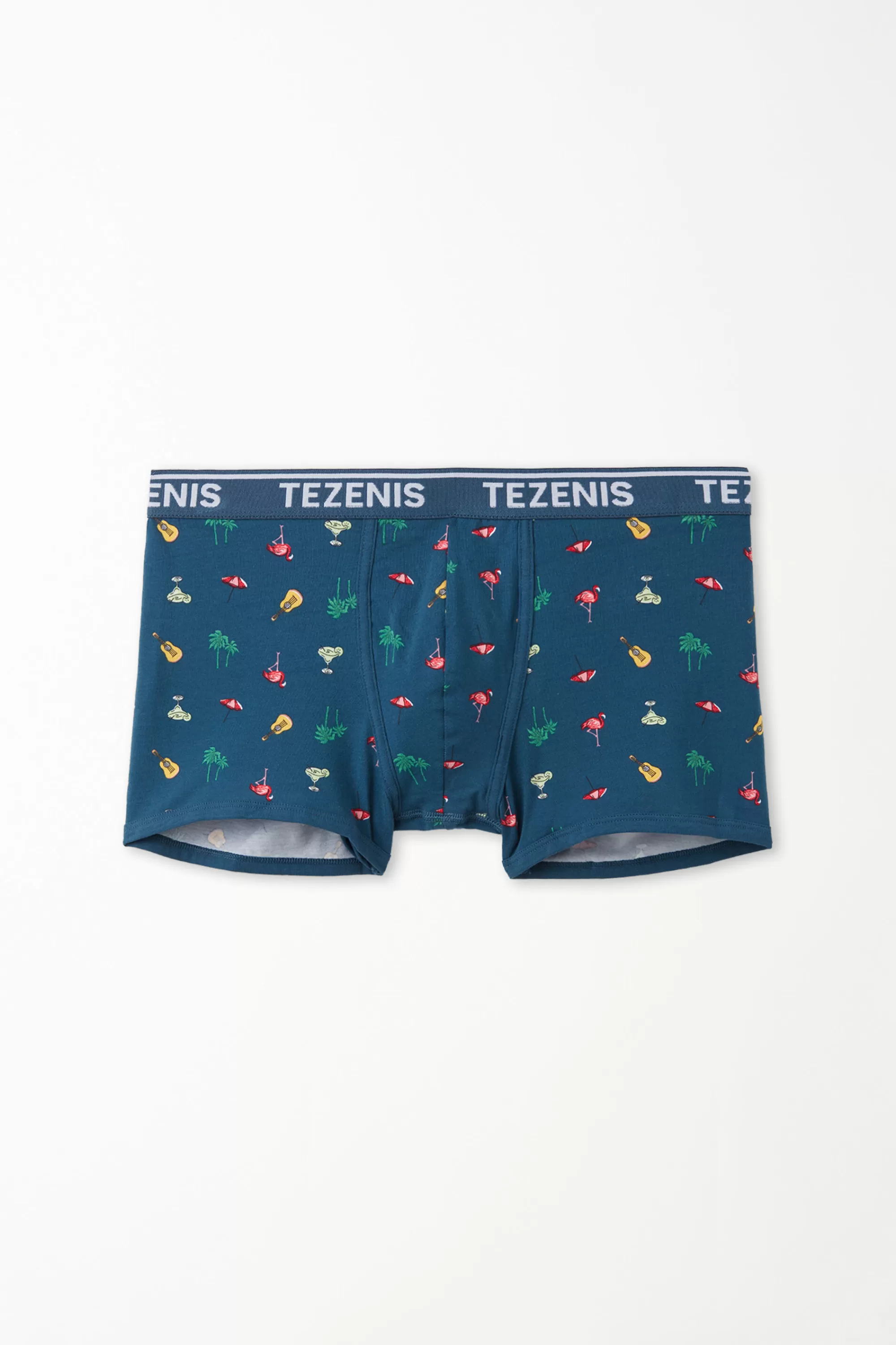 Outlet Boxer In Cotone Stampato Bordi A Contrasto Con Logo - Boxer - Uomo | Boxer