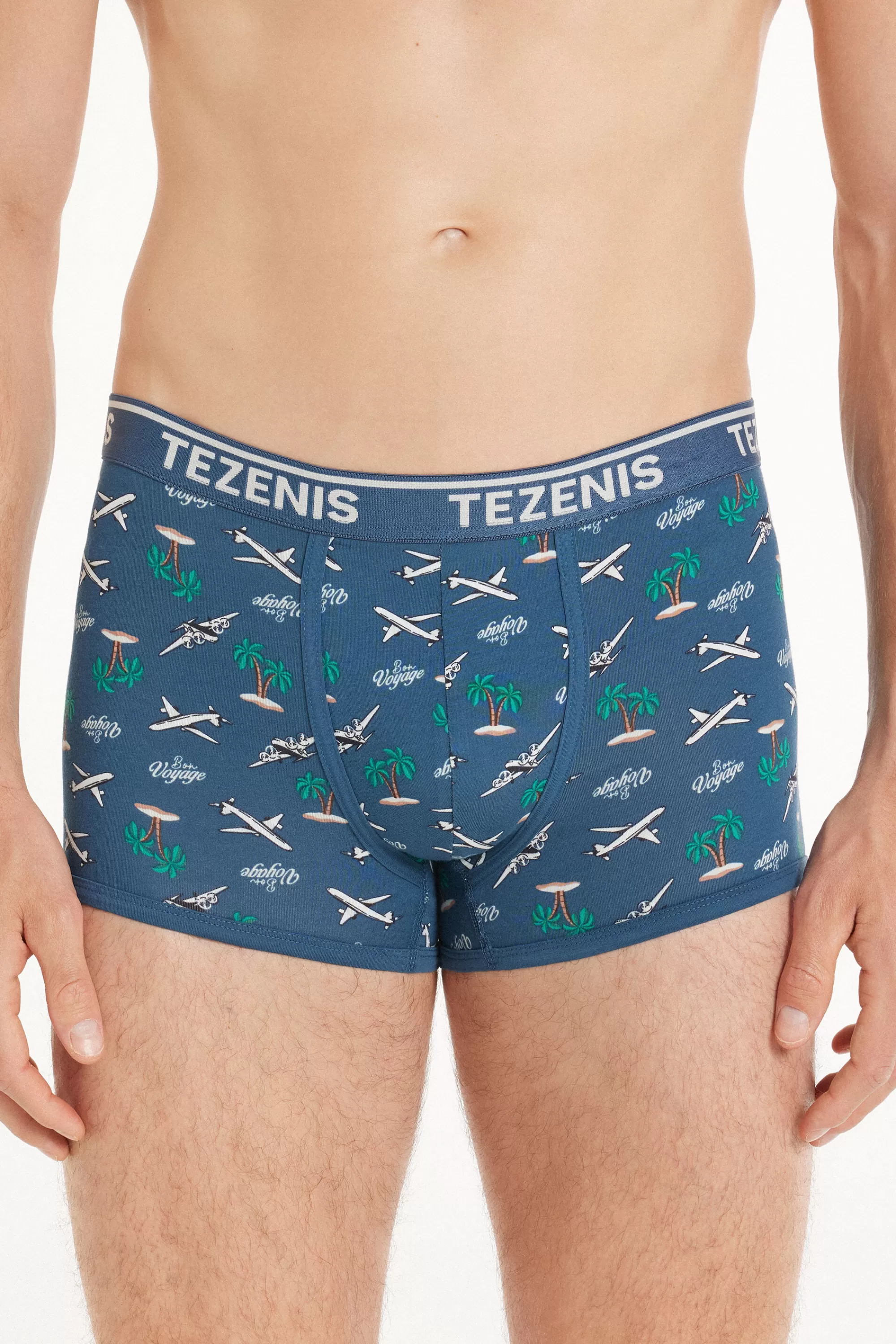 Best Sale Boxer In Cotone Stampato Bordi A Contrasto Con Logo - Boxer - Uomo | Boxer