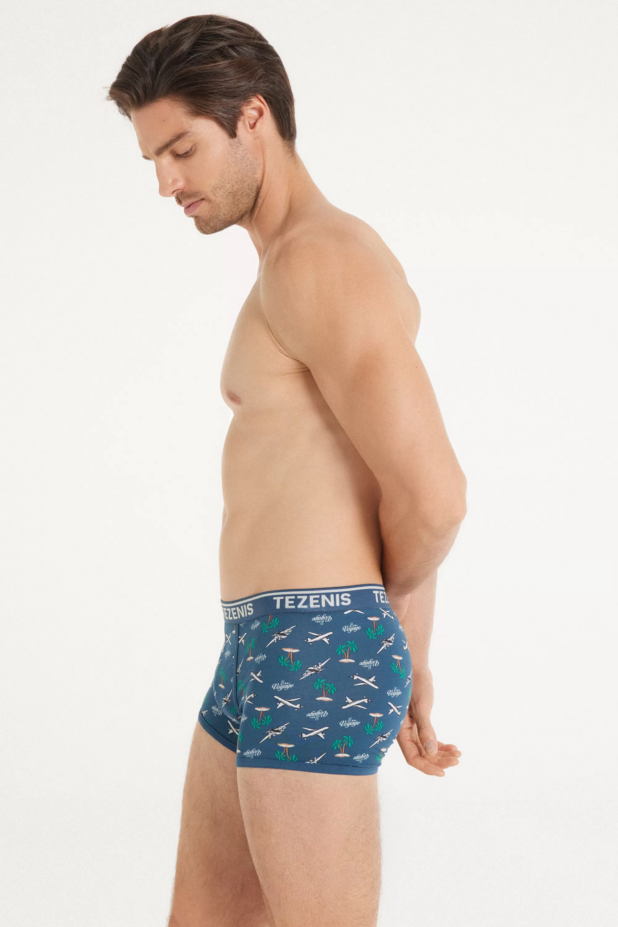 Best Sale Boxer In Cotone Stampato Bordi A Contrasto Con Logo - Boxer - Uomo | Boxer