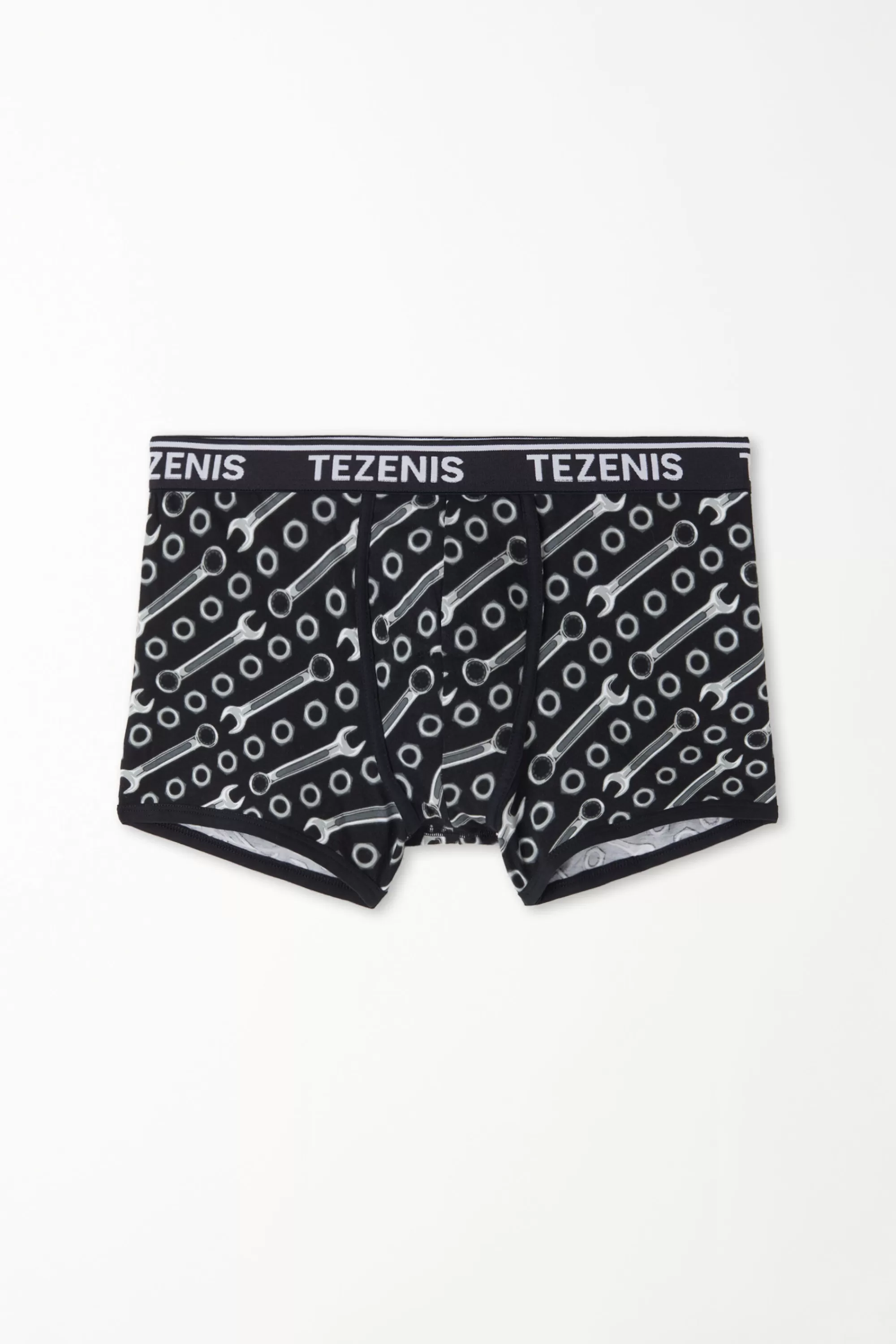 Sale Boxer In Cotone Stampato Bordi A Contrasto Con Logo - Boxer - Uomo | Boxer