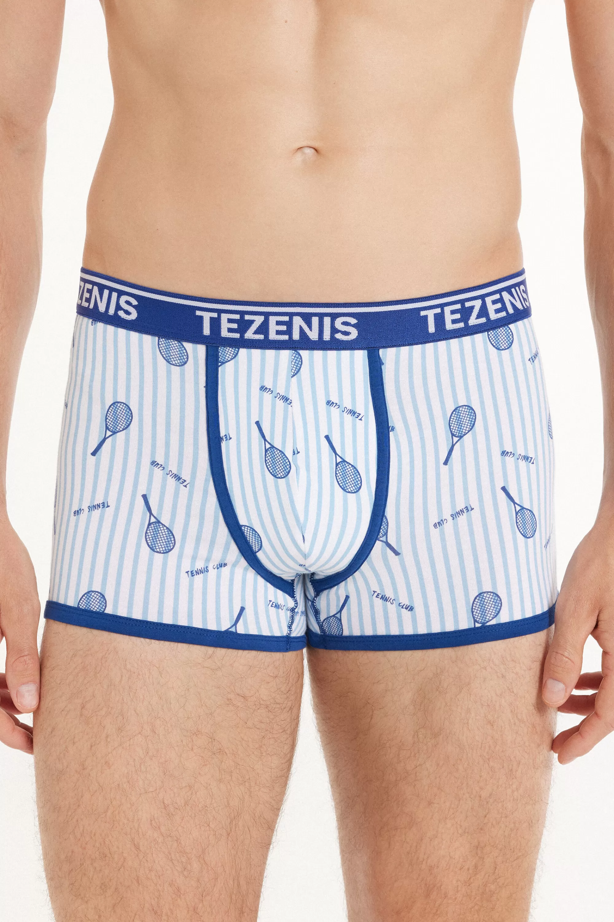 Sale Boxer In Cotone Stampato Bordi A Contrasto Con Logo - Boxer - Uomo | Boxer