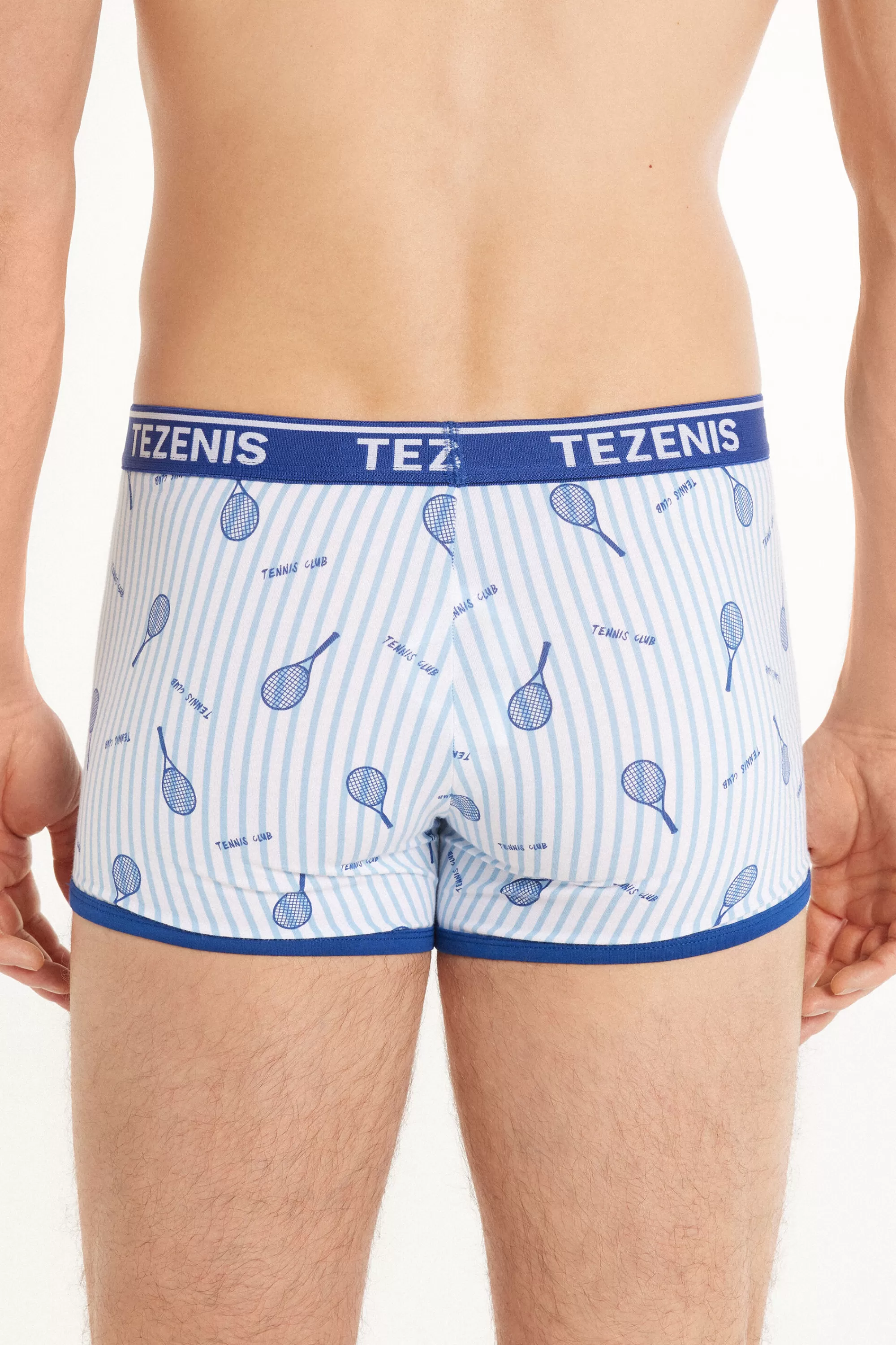 Sale Boxer In Cotone Stampato Bordi A Contrasto Con Logo - Boxer - Uomo | Boxer