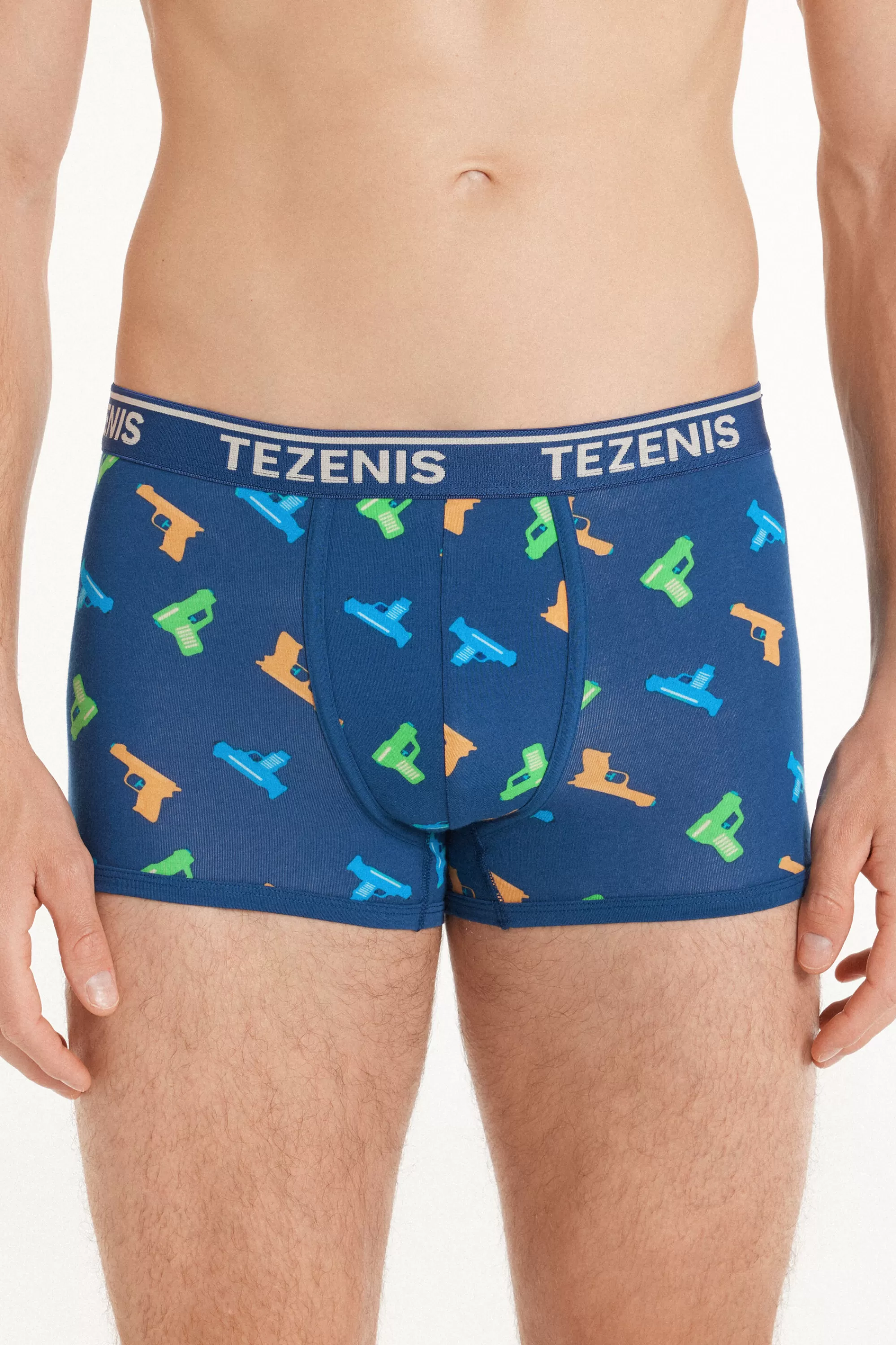 Fashion Boxer In Cotone Stampato Bordi A Contrasto Con Logo - Boxer - Uomo | Boxer