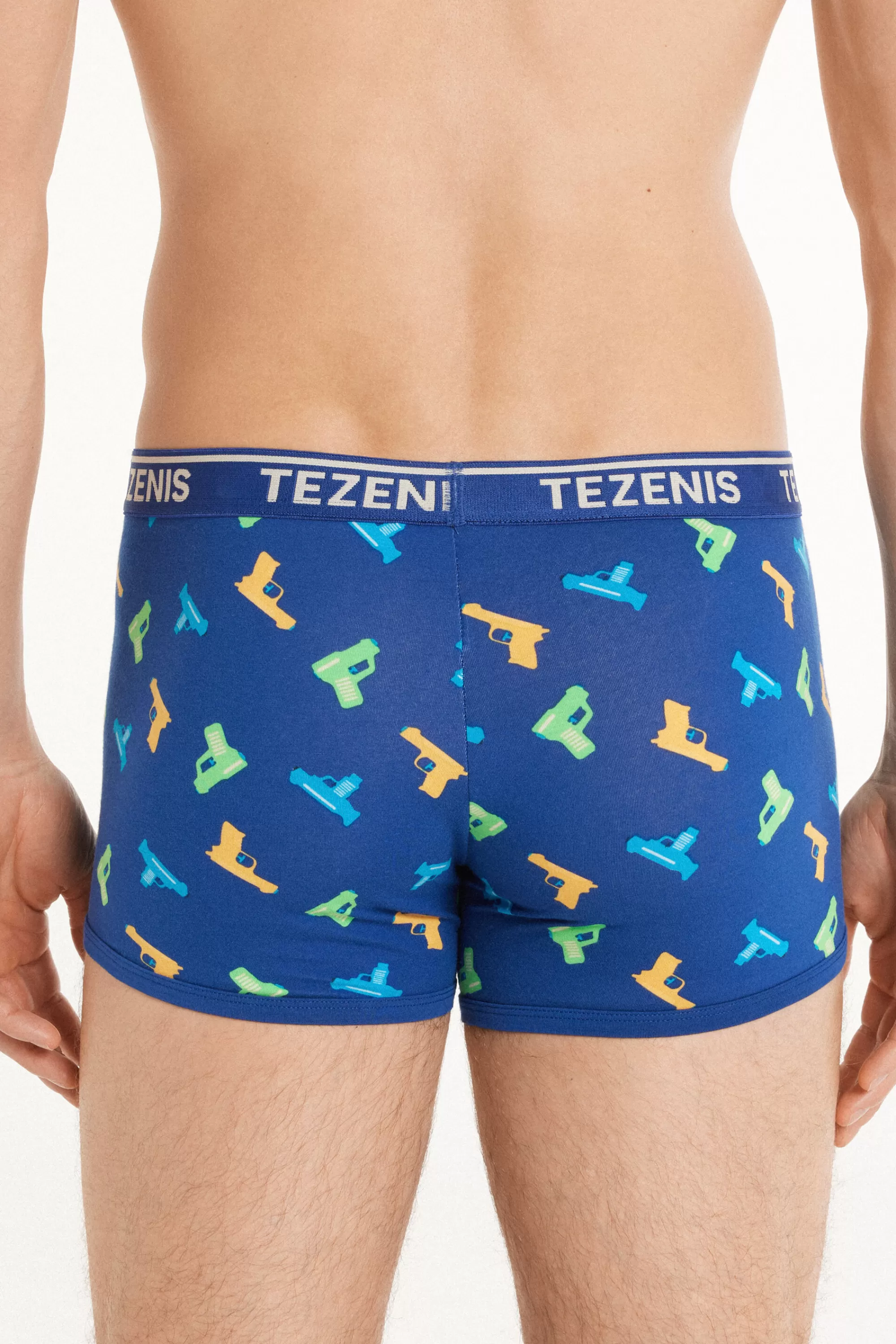 Fashion Boxer In Cotone Stampato Bordi A Contrasto Con Logo - Boxer - Uomo | Boxer