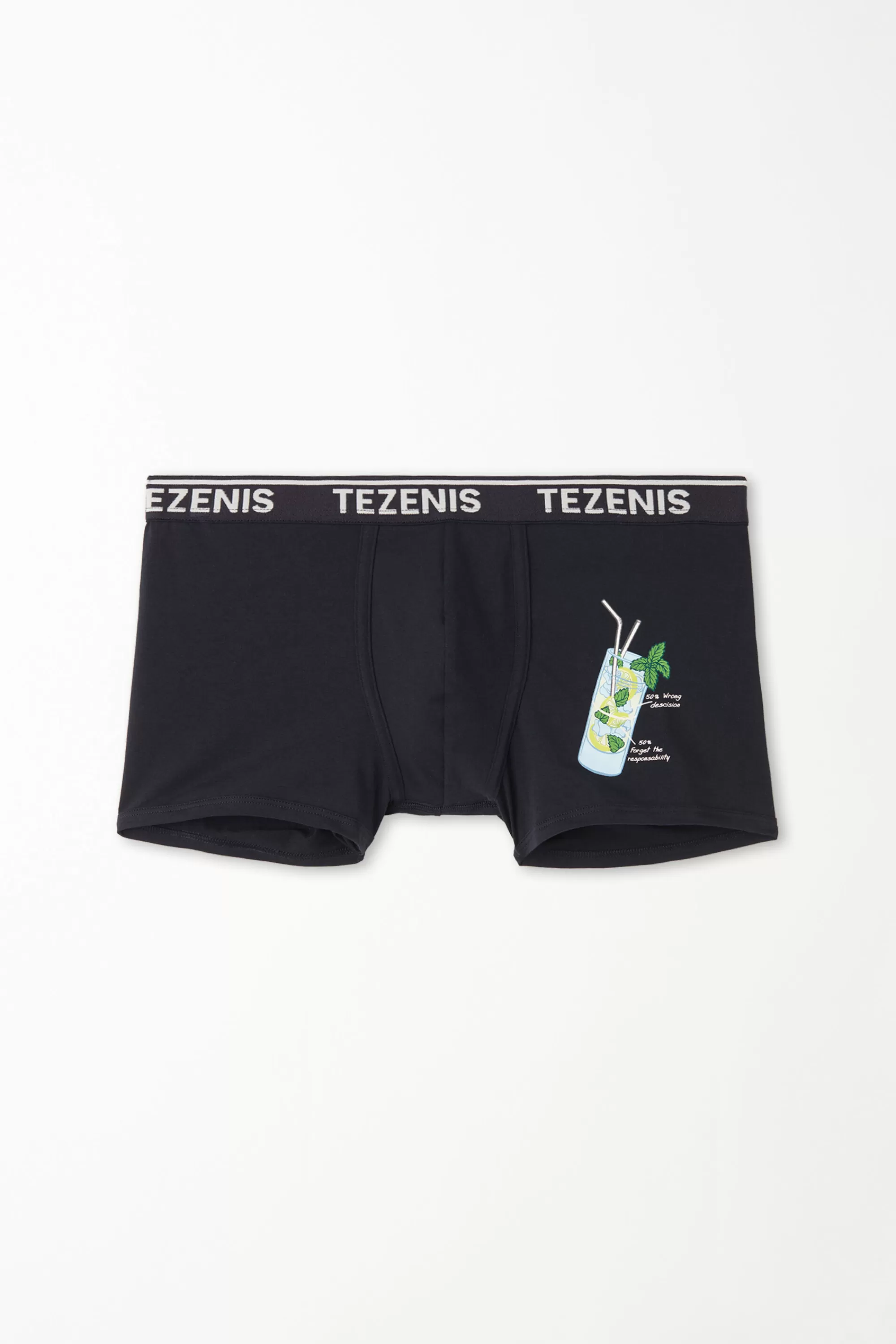 Discount Boxer In Cotone Stampato Bordi A Contrasto Con Logo - Boxer - Uomo | Boxer