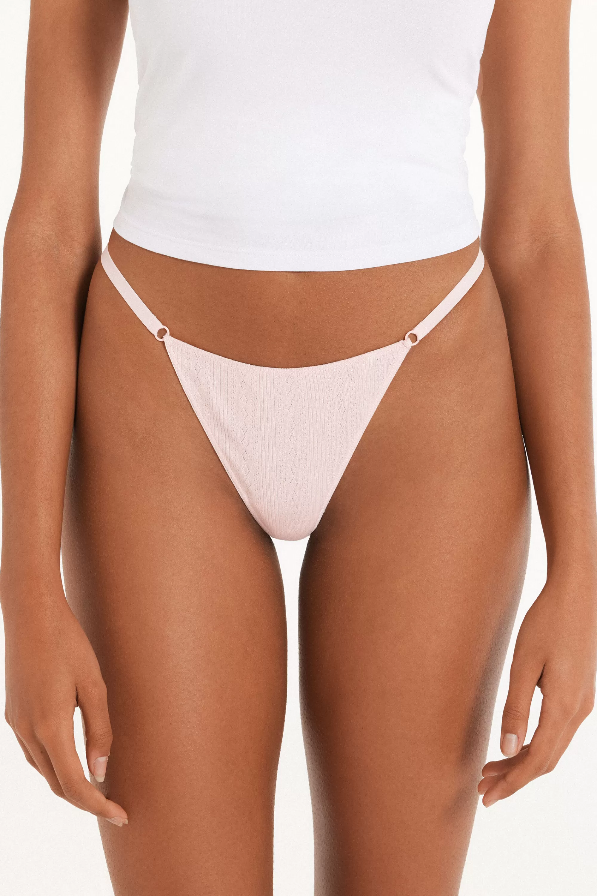 Best Brasiliano Con Fianchetto Tanga Cotone Pointelle - Perizoma E Tanga - Donna | Slip