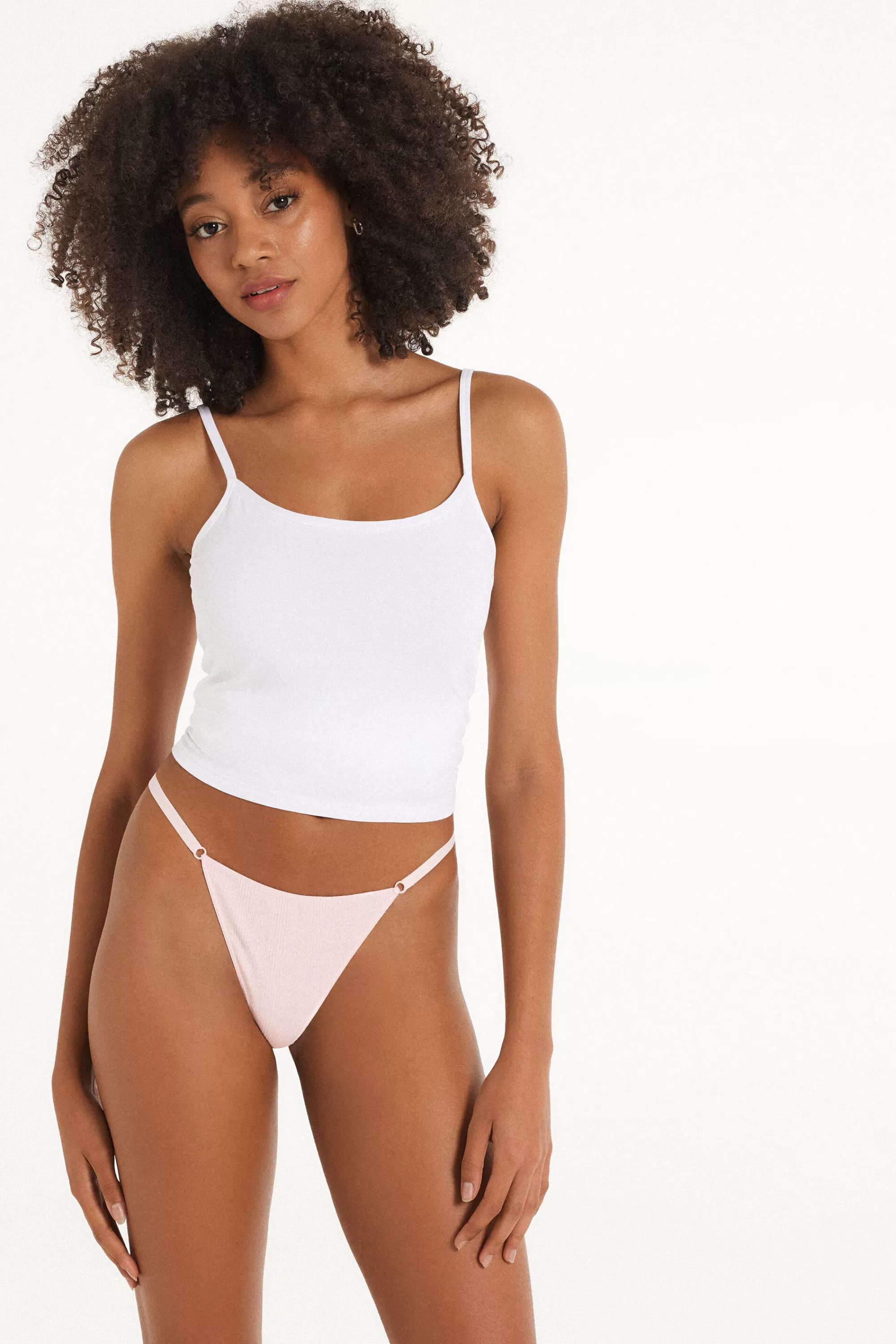 Best Brasiliano Con Fianchetto Tanga Cotone Pointelle - Perizoma E Tanga - Donna | Slip