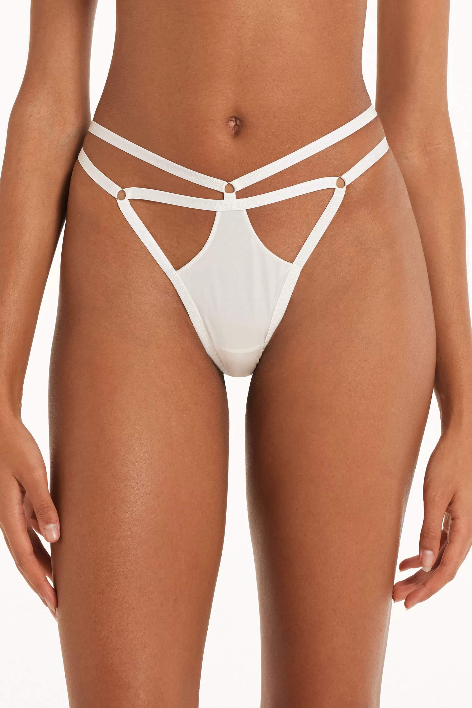 Fashion Brasiliano Con Fianchetto Tanga In Microfibra Lucida - Brasiliana - Donna | Slip