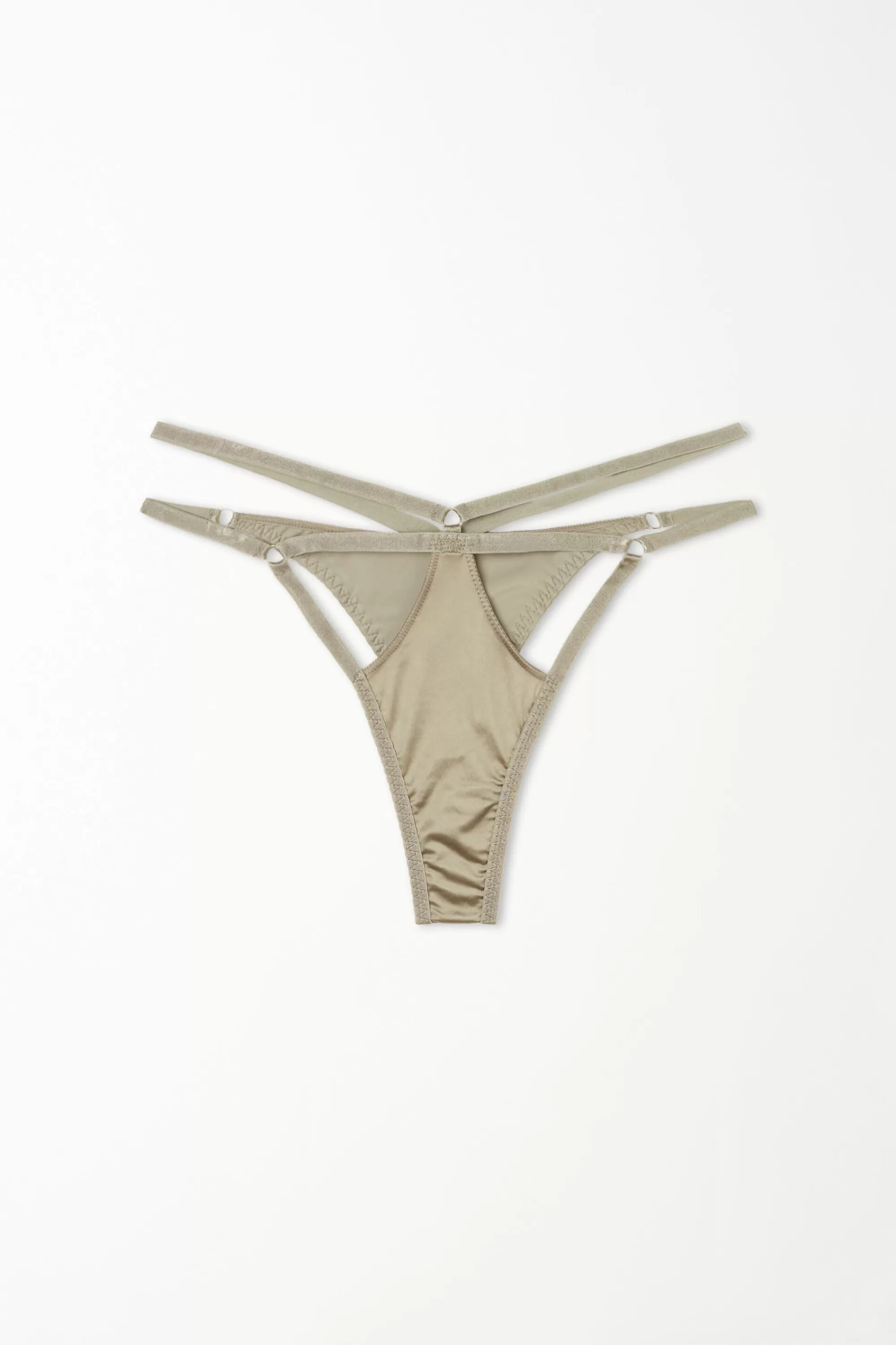Sale Brasiliano Con Fianchetto Tanga In Microfibra Lucida - Brasiliana - Donna | Slip