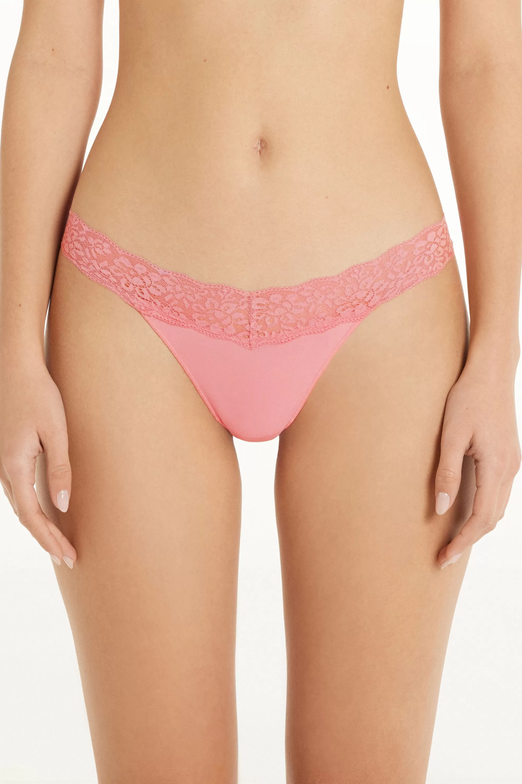 Clearance Brasiliano In Cotone E Pizzo Riciclato - Brasiliana - Donna | Completi intimi | Slip