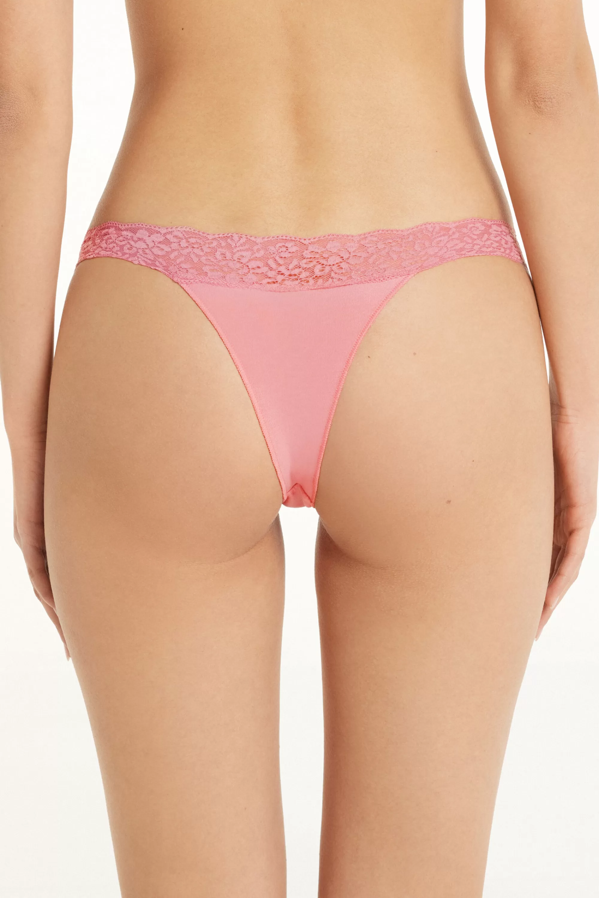 Clearance Brasiliano In Cotone E Pizzo Riciclato - Brasiliana - Donna | Completi intimi | Slip