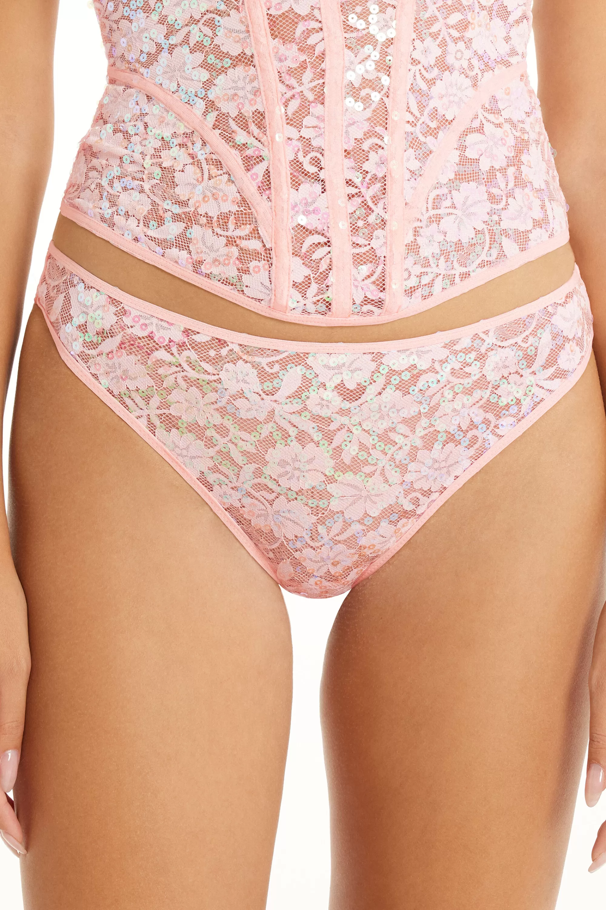 Best Sale Brasiliano Pizzo E Paillettes Sequin Lace - Brasiliana - Donna | Completi intimi | Slip