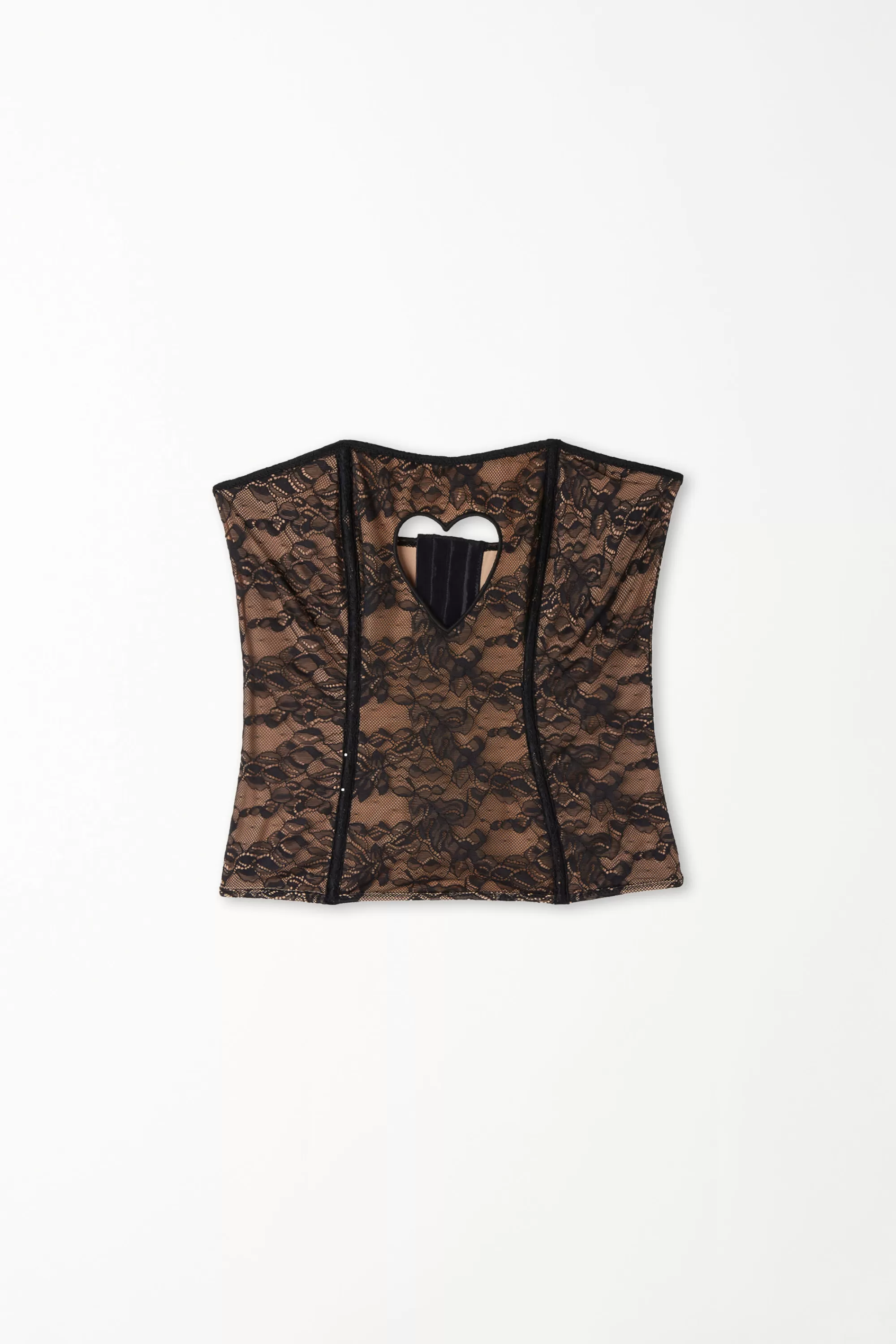 Outlet Bustino Con Cut-Out A Cuore Lovely Dark Lace - Canotte E Top - Donna | Canotte e Top