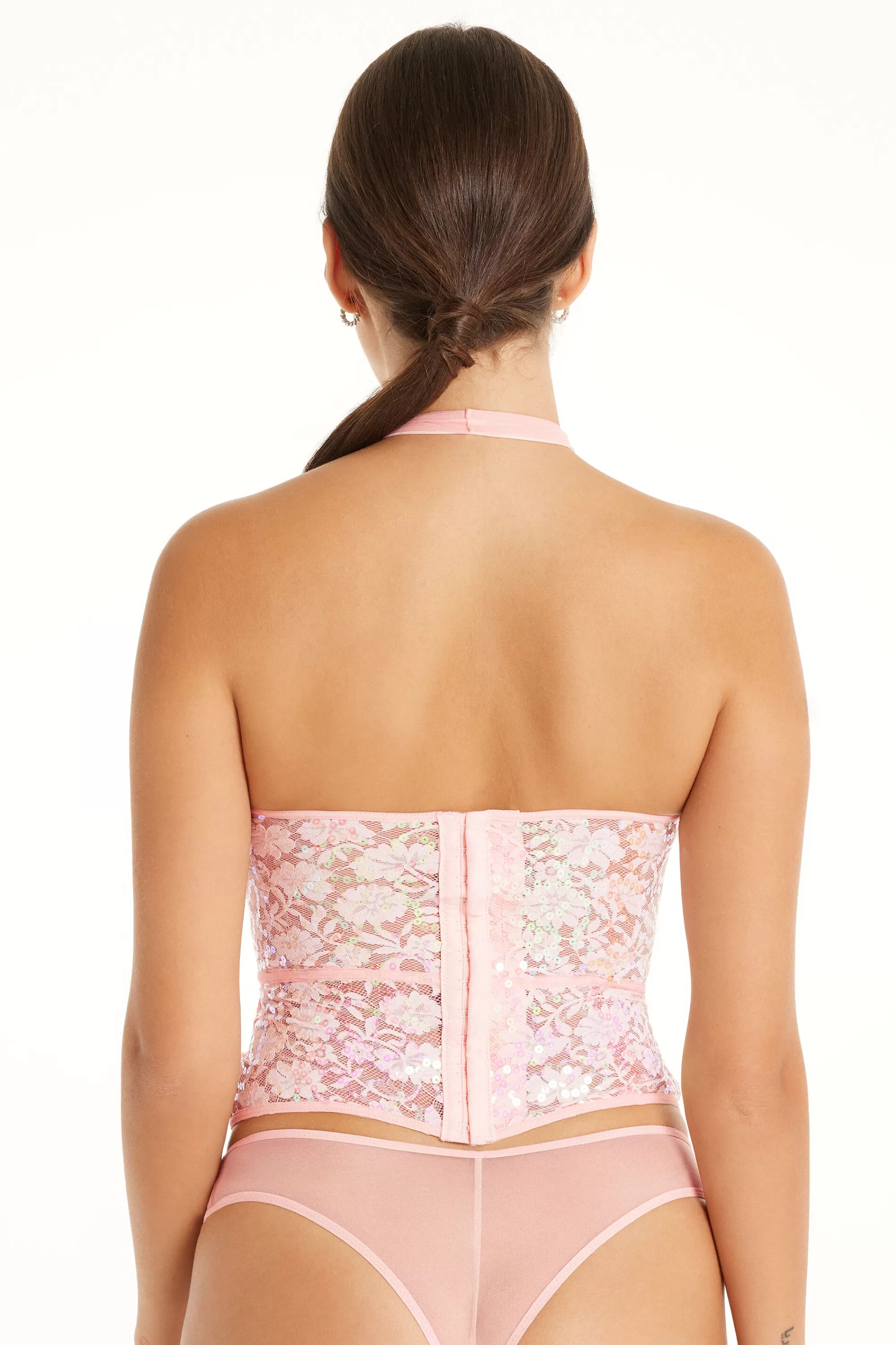 Clearance Bustino Pizzo E Paillettes Sequin Lace - Canotte E Top - Donna | Canotte e Top
