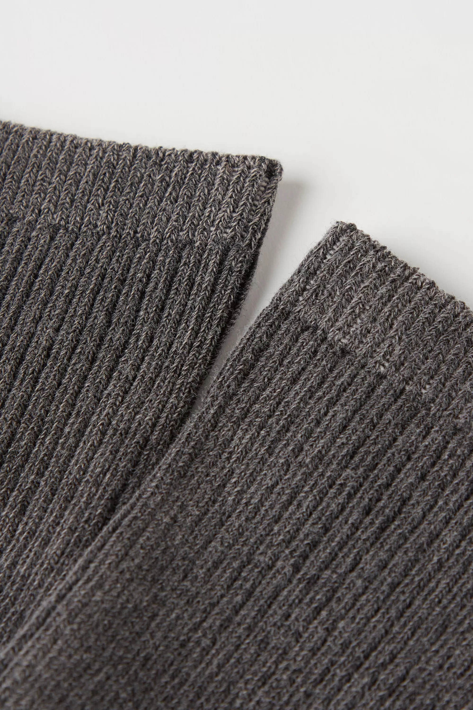 Online Calzini Corti In Cotone A Costine Effetto Denim - Calzini E Fantasmini - Donna | Calzini e Fantasmini