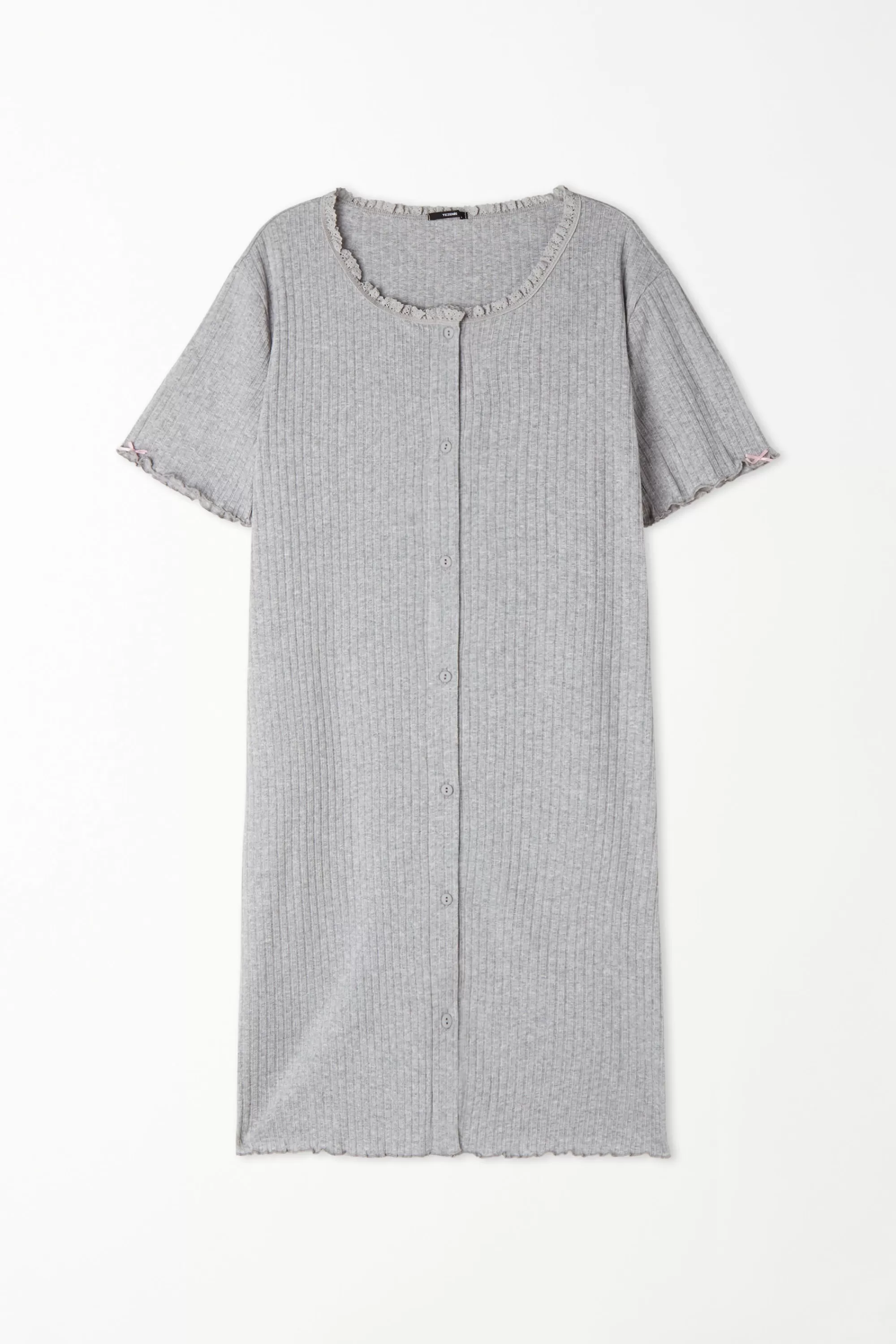 Clearance Camicia Da Notte Mezza Manica Aperta Costine Traforate - Camicie Da Notte E Vestaglie - Donna | Camicie da notte e Vestaglie