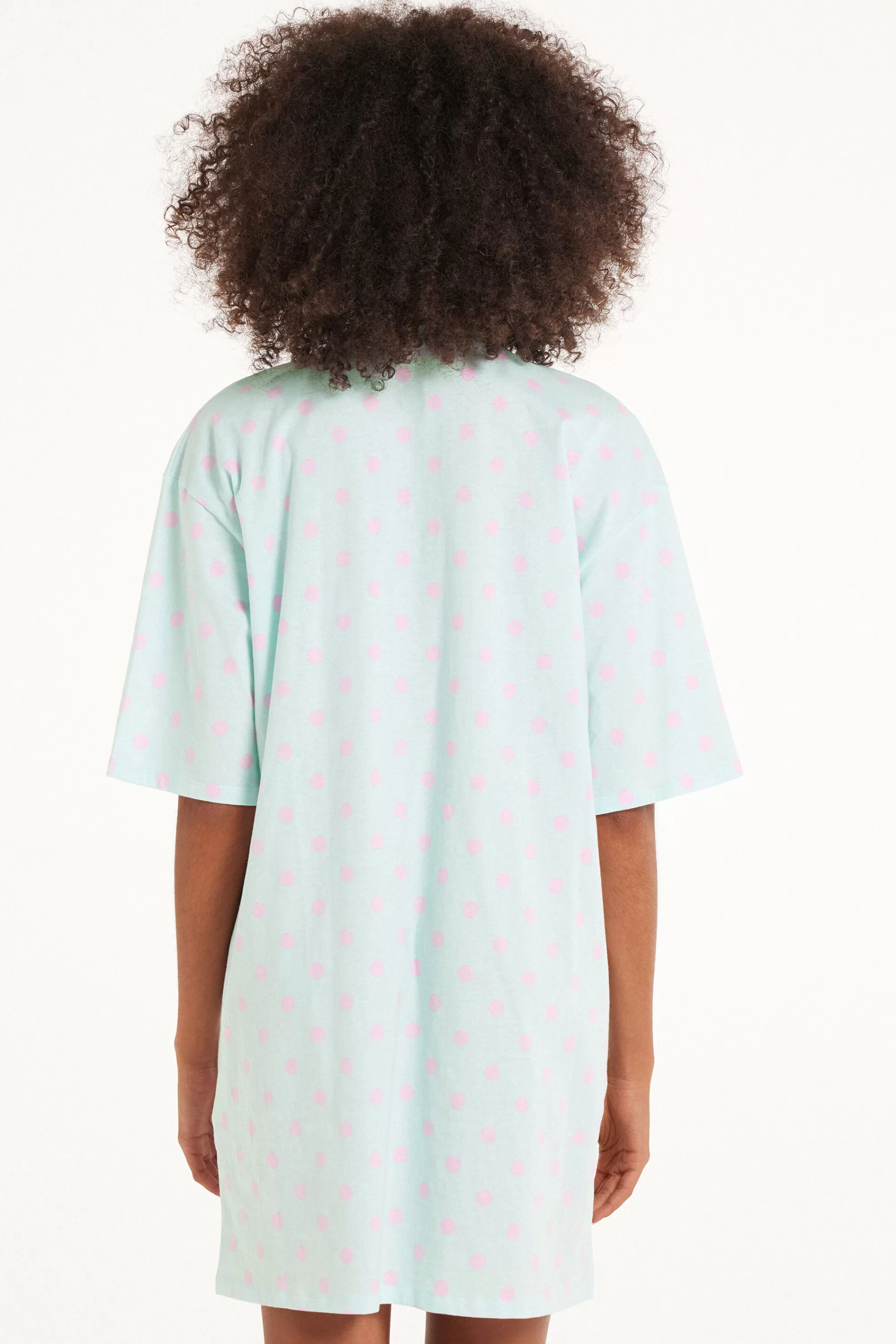 Outlet Camicia Da Notte Mezza Manica Cotone Con Taschino Over - Camicie Da Notte E Vestaglie - Donna | Camicie da notte e Vestaglie