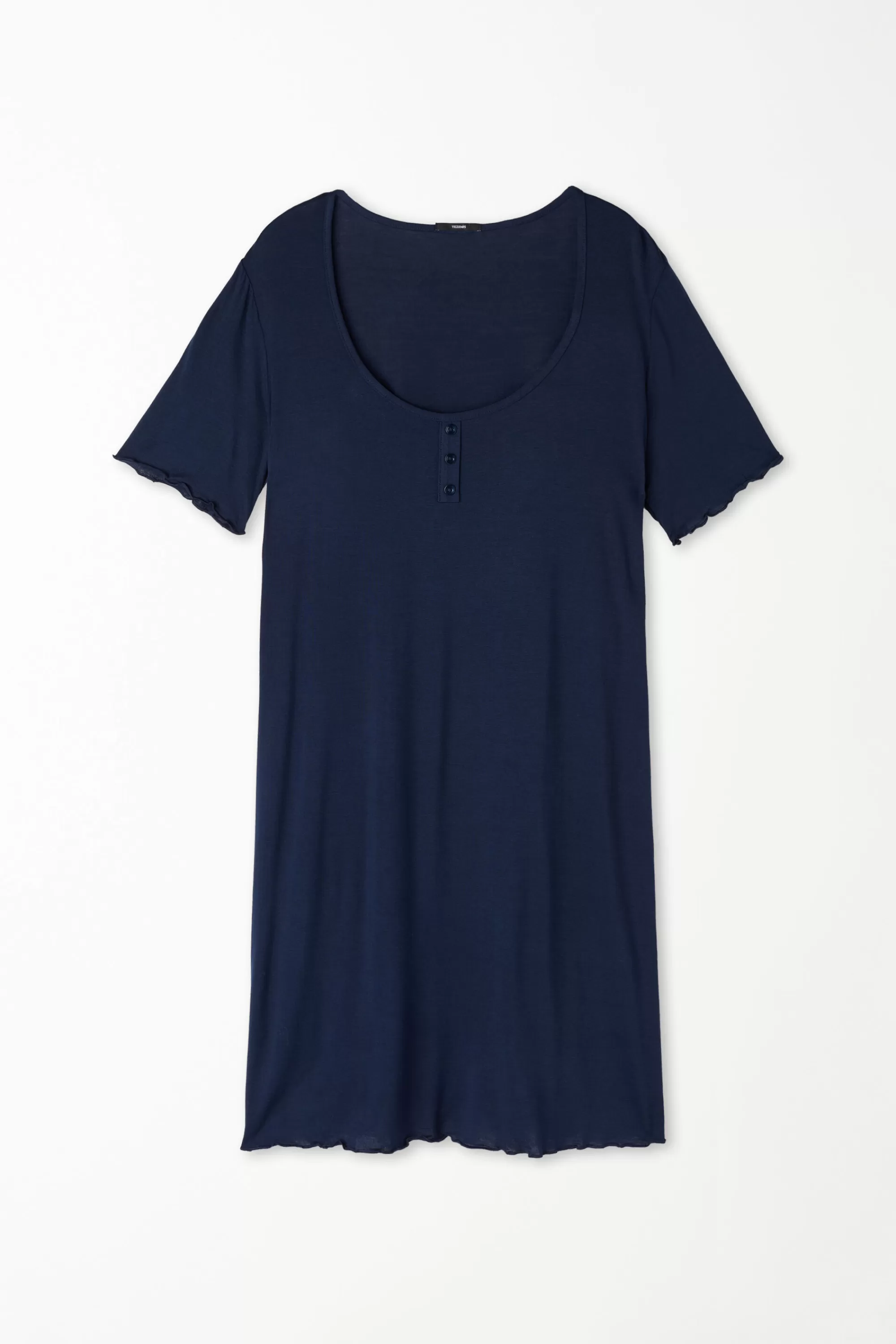 Online Camicia Da Notte Mezza Manica In Viscosa Con Bottoni - Camicie Da Notte E Vestaglie - Donna | Camicie da notte e Vestaglie