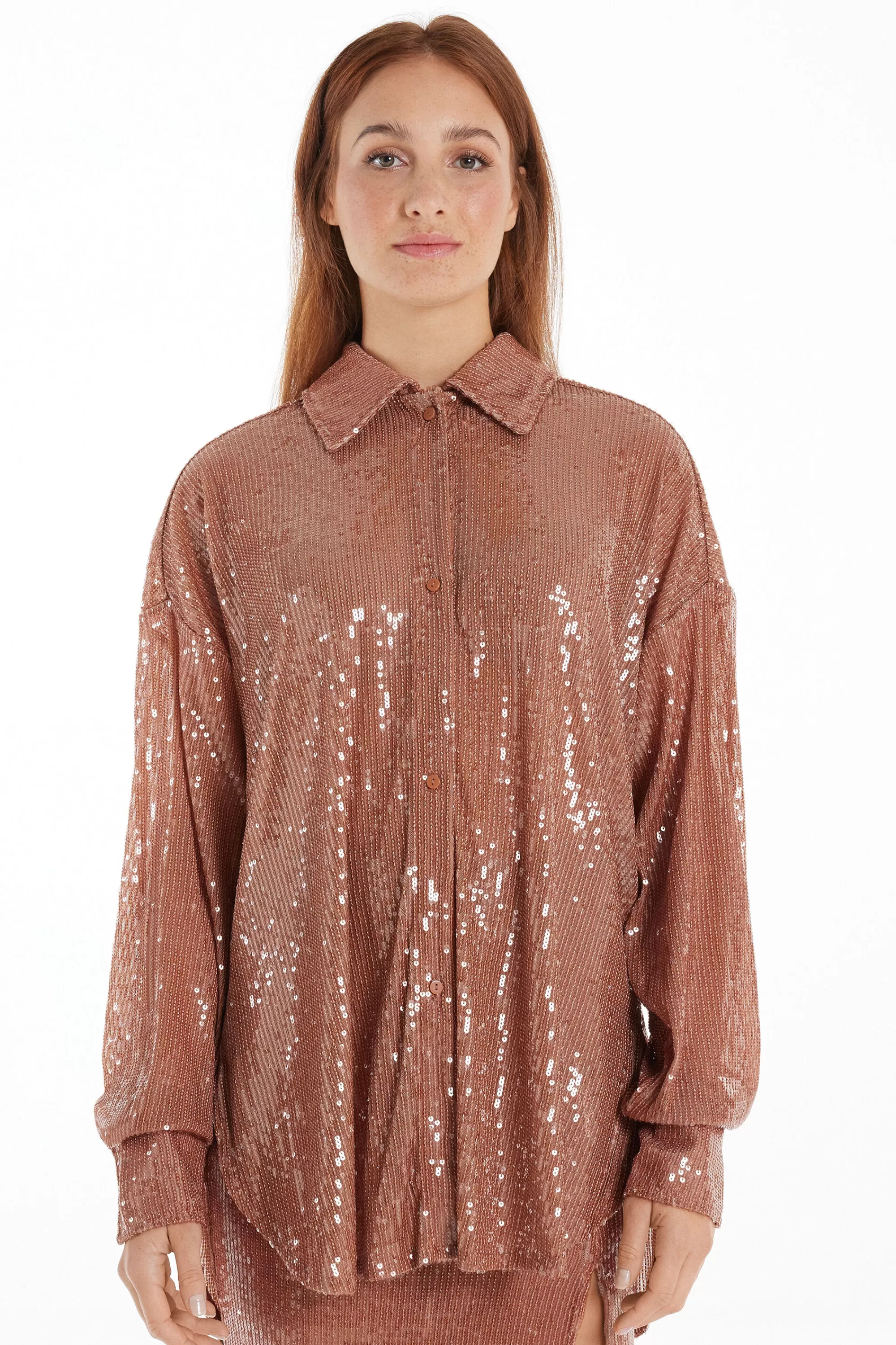 Fashion Camicia Manica Lunga Con Paillettes - Maglie Maniche Lunghe - Donna | Maglie maniche lunghe