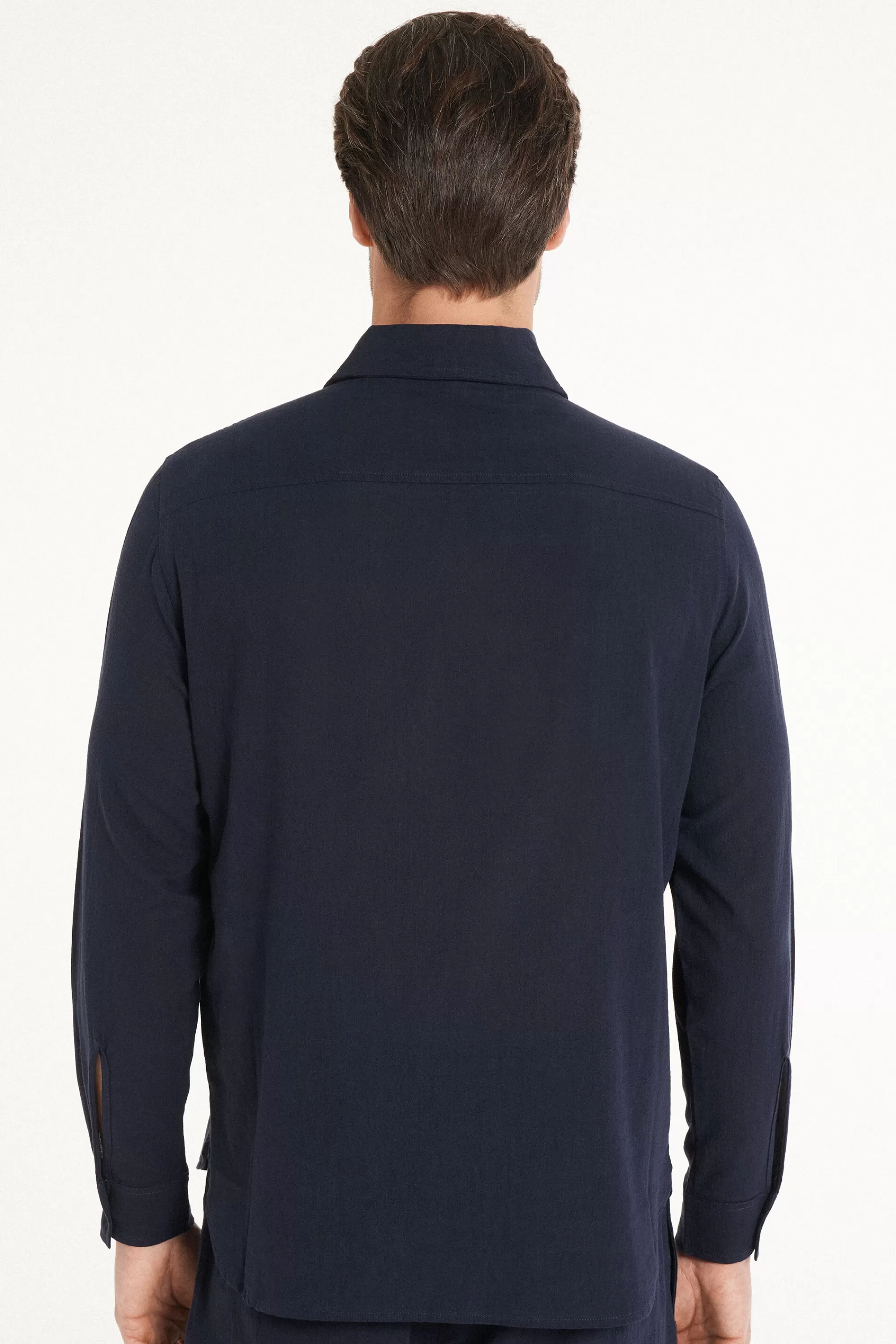 Shop Camicia Manica Lunga In 100% Cotone Super Leggero - Maglie Maniche Lunghe - Uomo | Maglie maniche lunghe