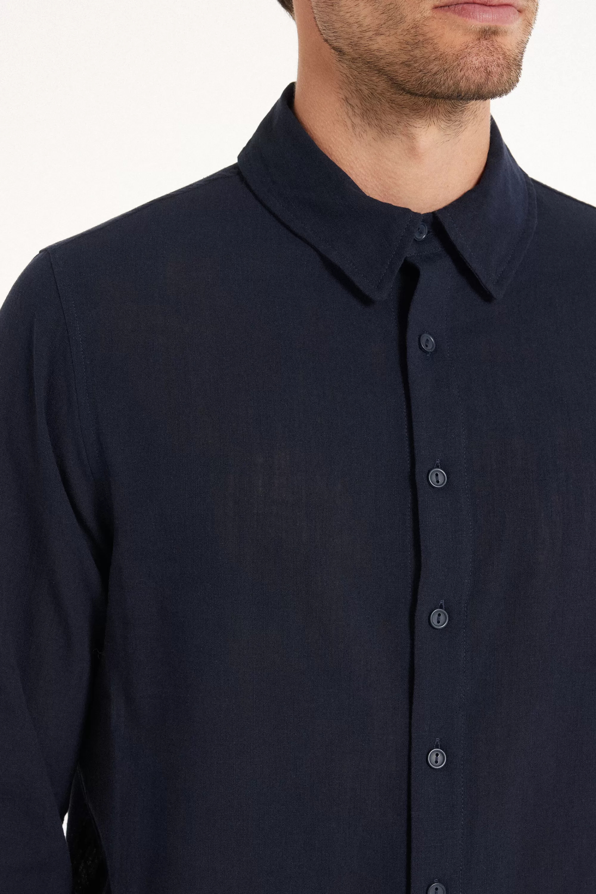 Shop Camicia Manica Lunga In 100% Cotone Super Leggero - Maglie Maniche Lunghe - Uomo | Maglie maniche lunghe