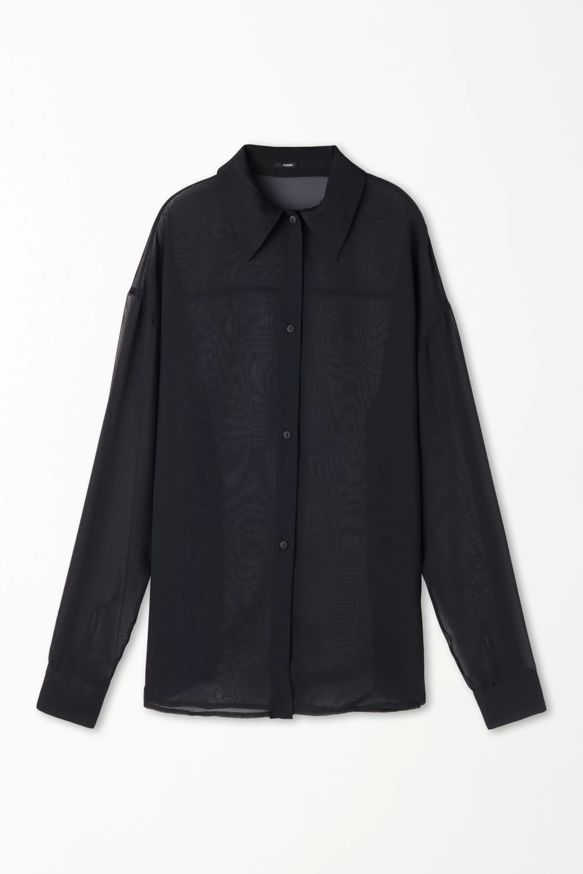 Outlet Camicia Manica Lunga In Chiffon - Maglie Maniche Lunghe - Donna | Maglie maniche lunghe