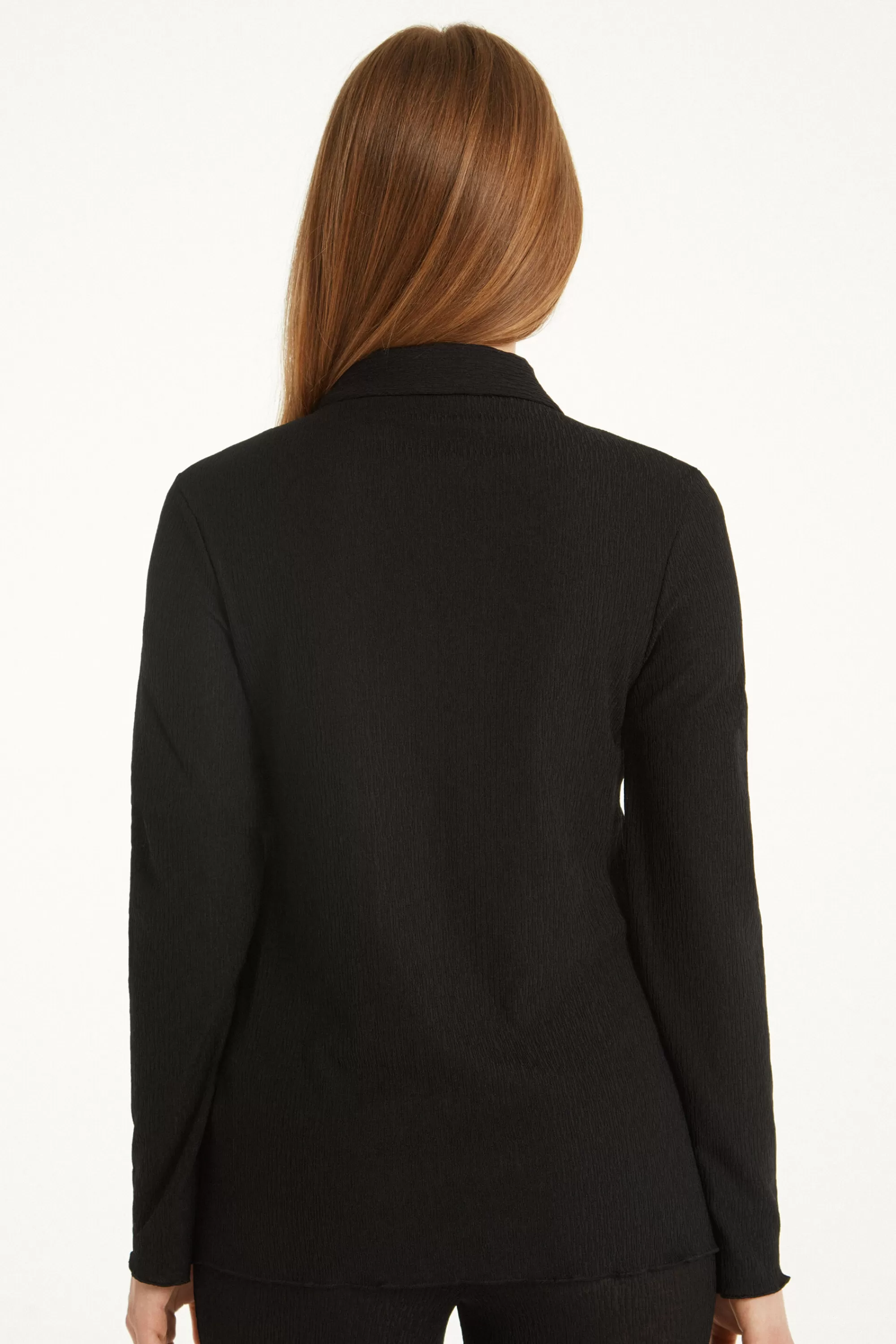 Flash Sale Camicia Manica Lunga In Crepe - Maglie Maniche Lunghe - Donna | Maglie maniche lunghe