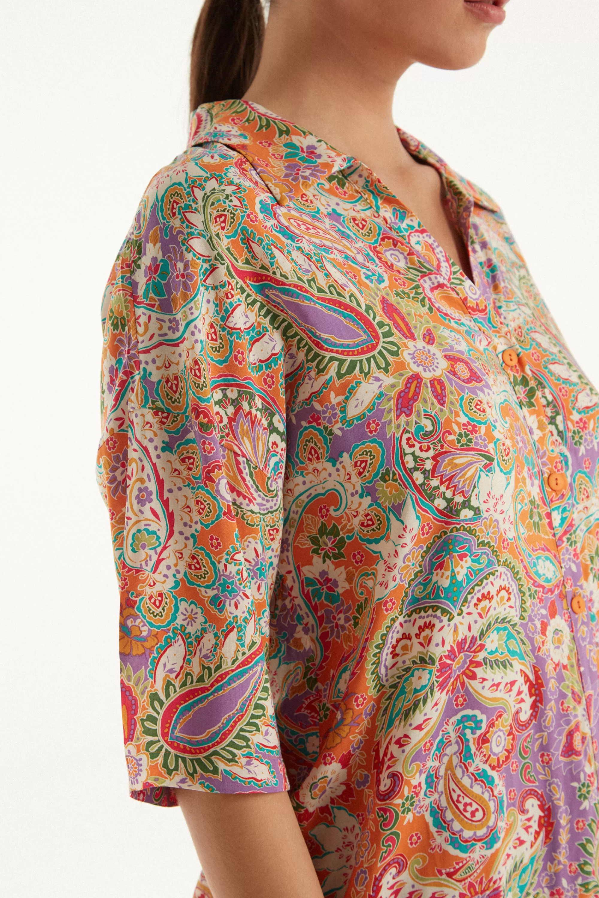 Store Camicia Mezza Manica Tela - Magliette Maniche Corte - Donna | Magliette maniche corte