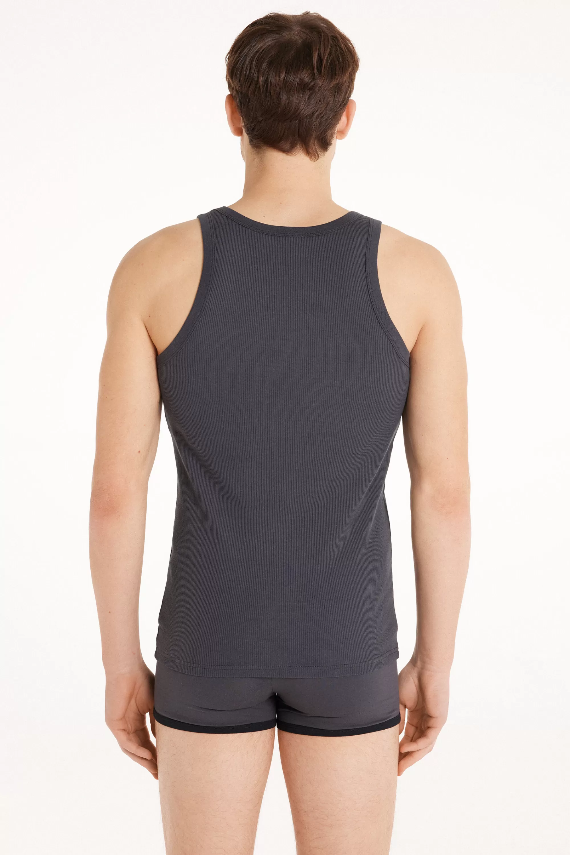 Hot Canotta In Cotone A Costina - Canotte - Uomo | Canotte