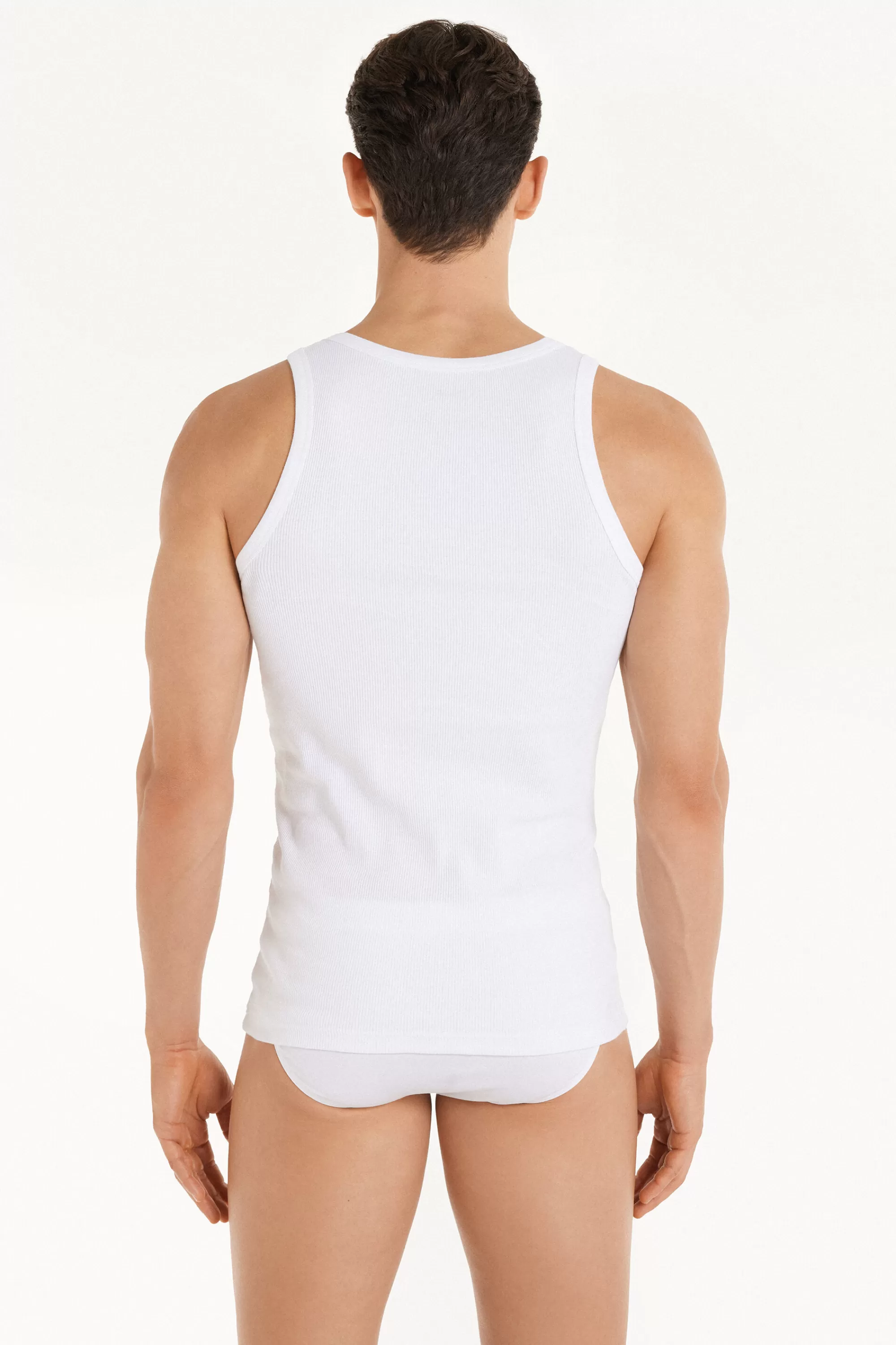 Clearance Canotta In Cotone A Costina - Canotte - Uomo | Canotte
