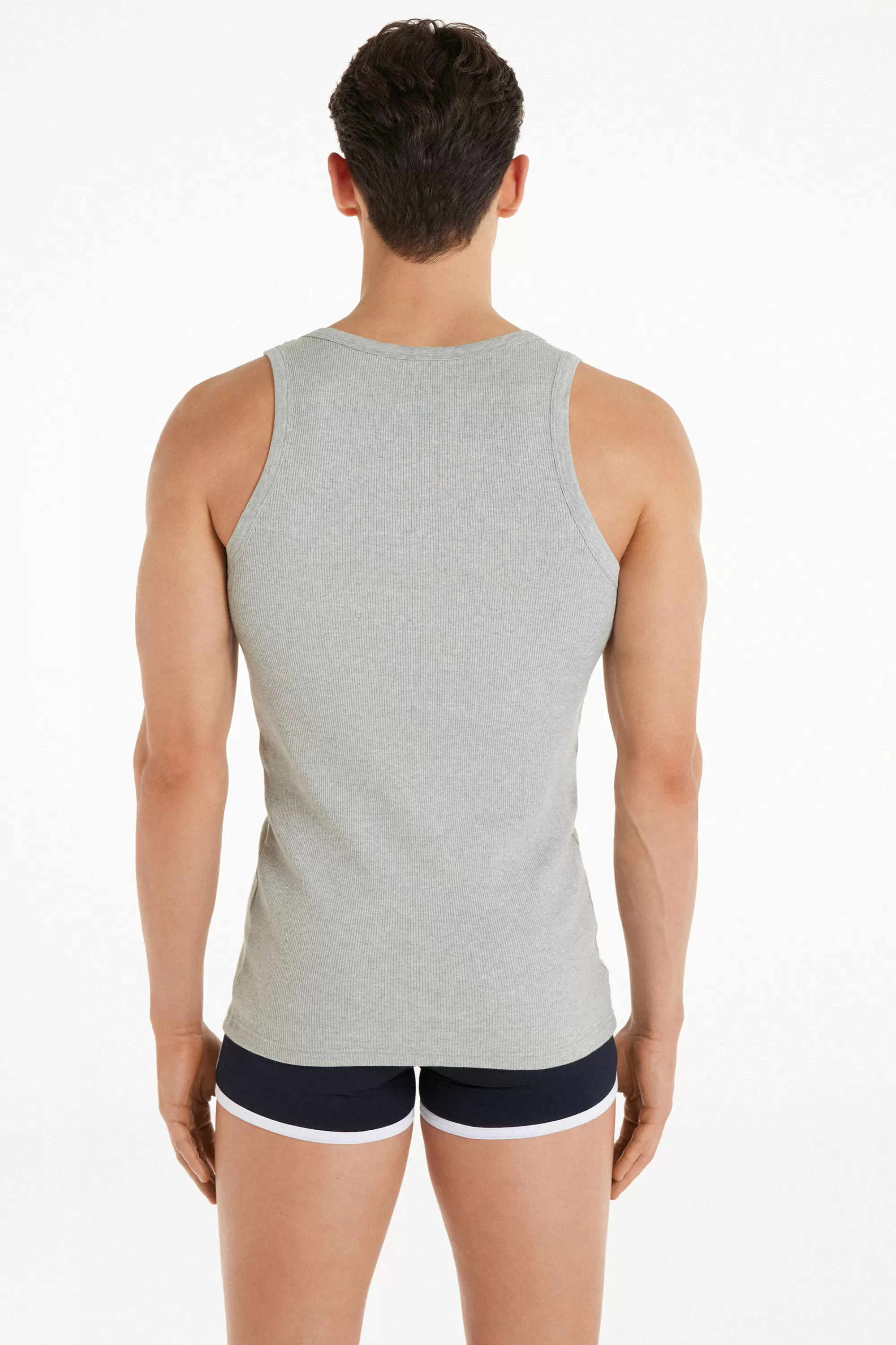 Hot Canotta In Cotone A Costina - Canotte - Uomo | Canotte