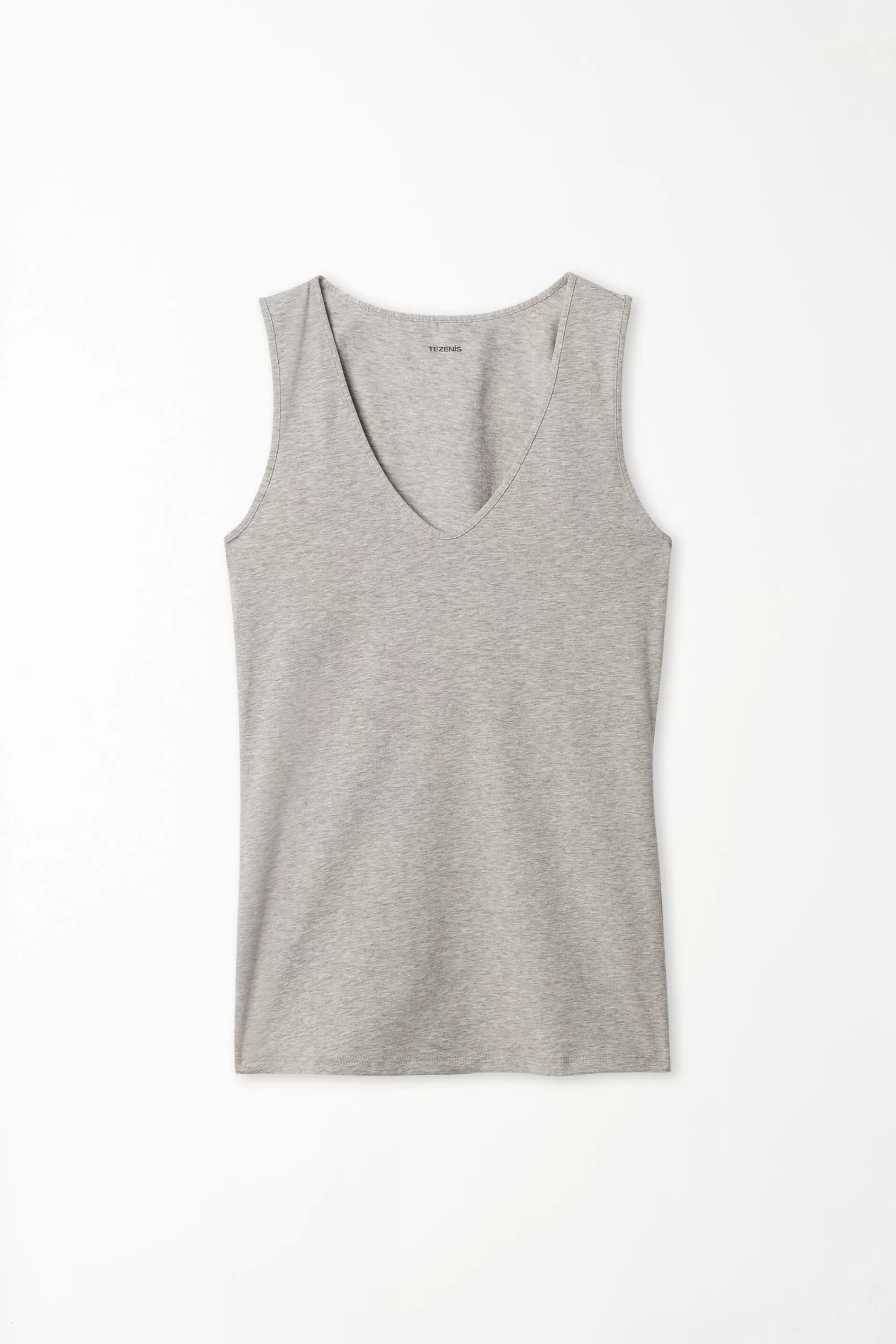Cheap Canotta In Cotone Spalla Larga Scollo Stondato - Canotte E Top - Donna | Top e T-shirt | Canotte e Top