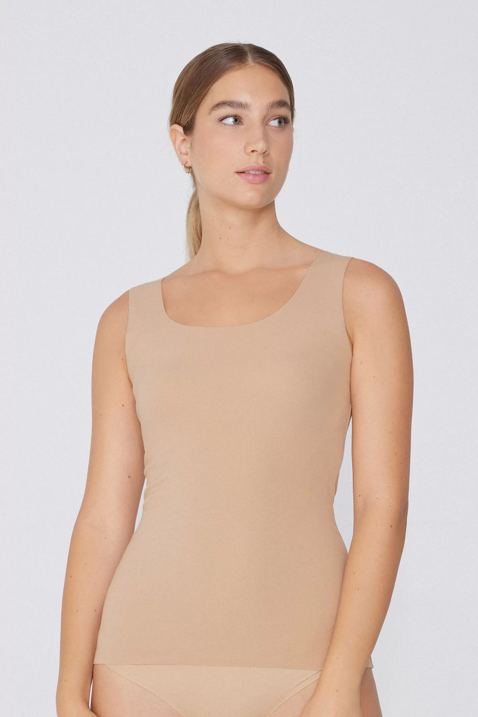 Sale Canotta In Cotone Taglio Vivo - Canotte E Top - Donna | Top e T-shirt | Canotte e Top