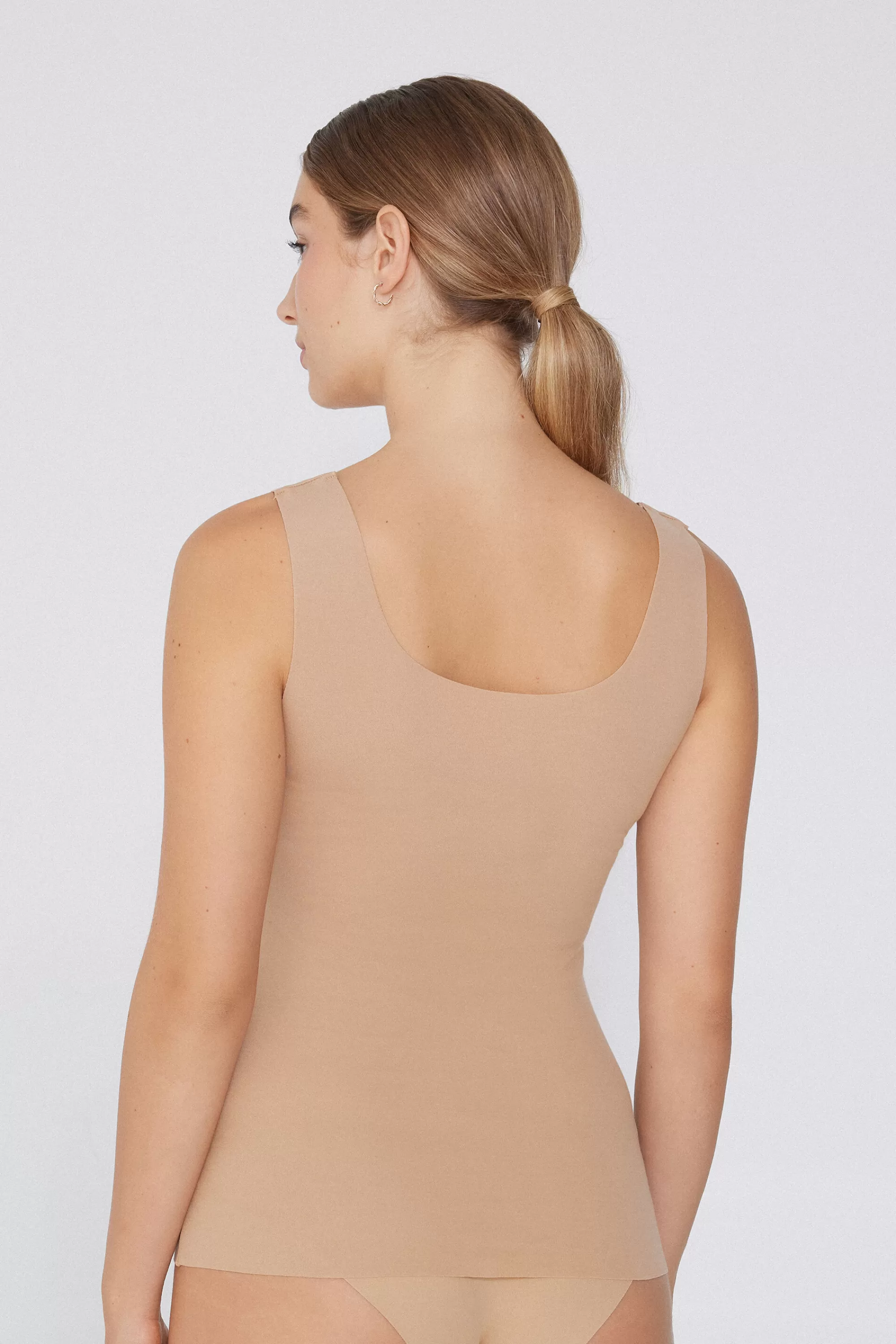 Sale Canotta In Cotone Taglio Vivo - Canotte E Top - Donna | Top e T-shirt | Canotte e Top