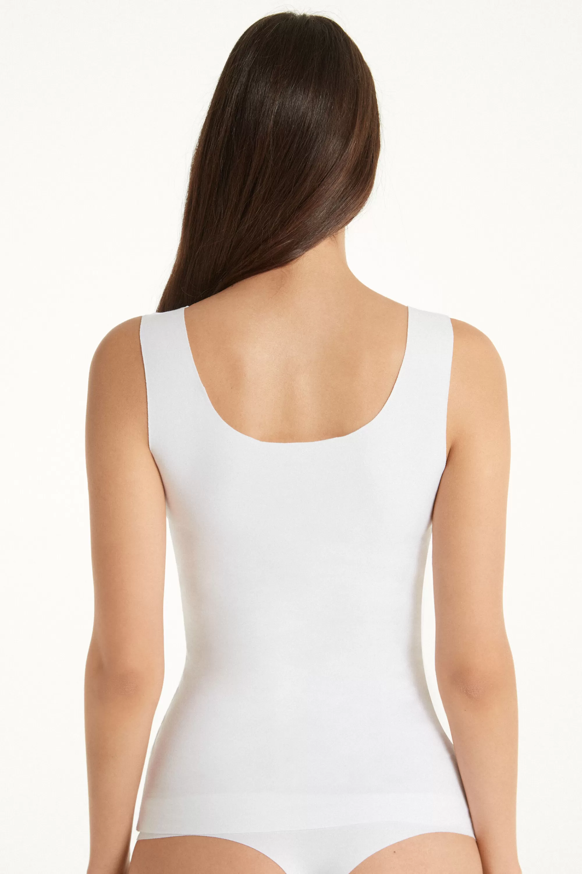 Fashion Canotta In Cotone Taglio Vivo - Canotte E Top - Donna | Top e T-shirt | Canotte e Top