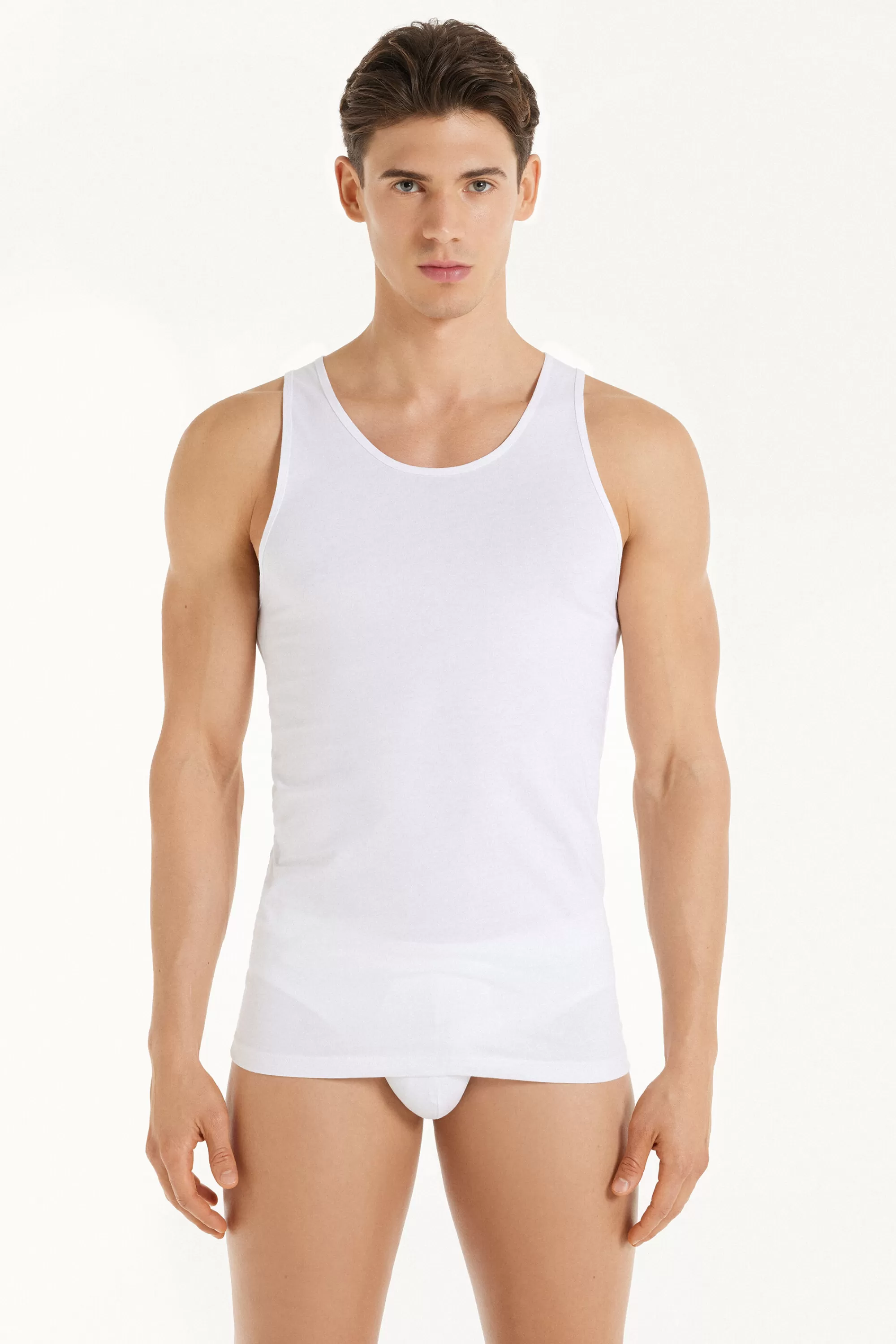 New Canotta In Jersey Di Cotone - Canotte - Uomo | Canotte